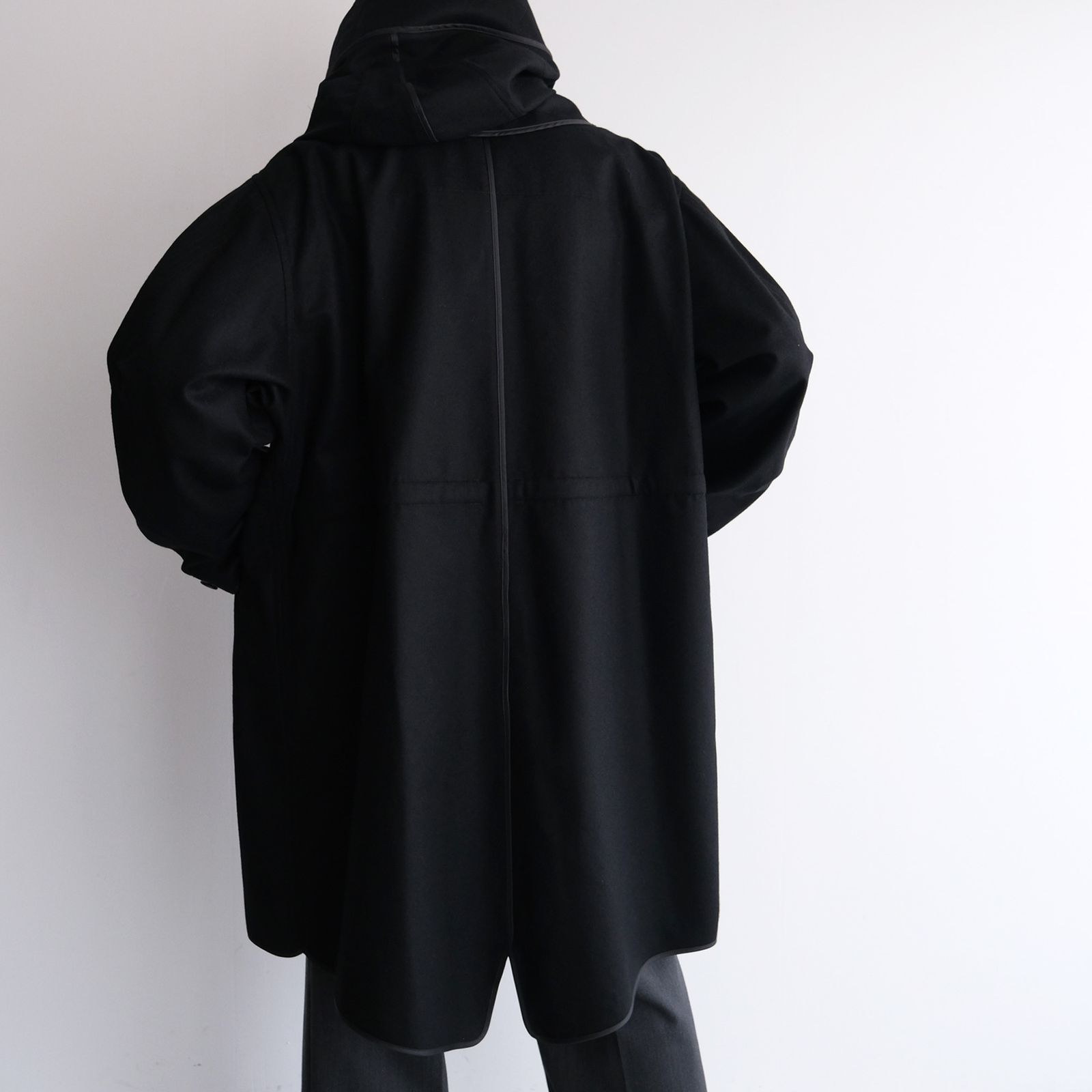 With Piping ：M65 Hoodie Coat -コート-（Black / ブラック）