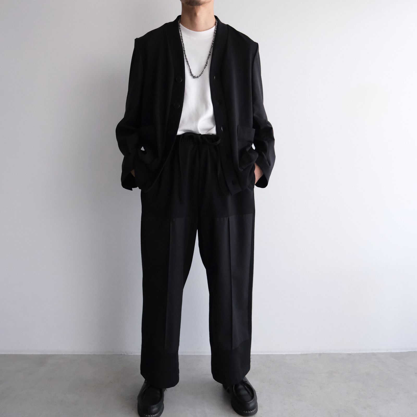 Un(i)Form Jersey：Docking Cardigan - カーディガン-（Black / ブラック）