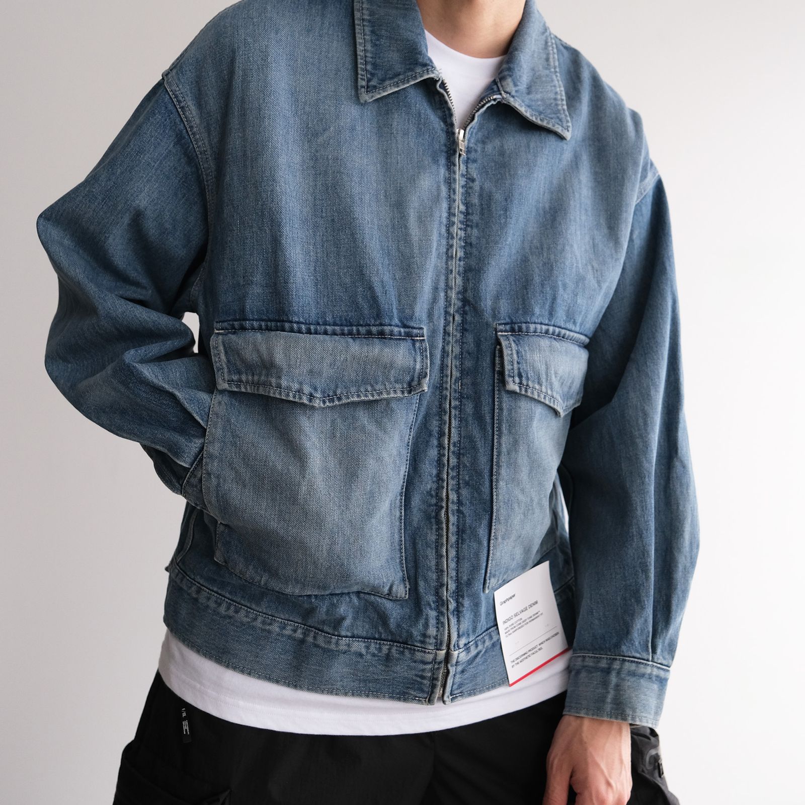 ジャケット・アウター Graphpaper Selvage Denim Zip Jacket Selvage Denim Zip Jacket – Graphpaper