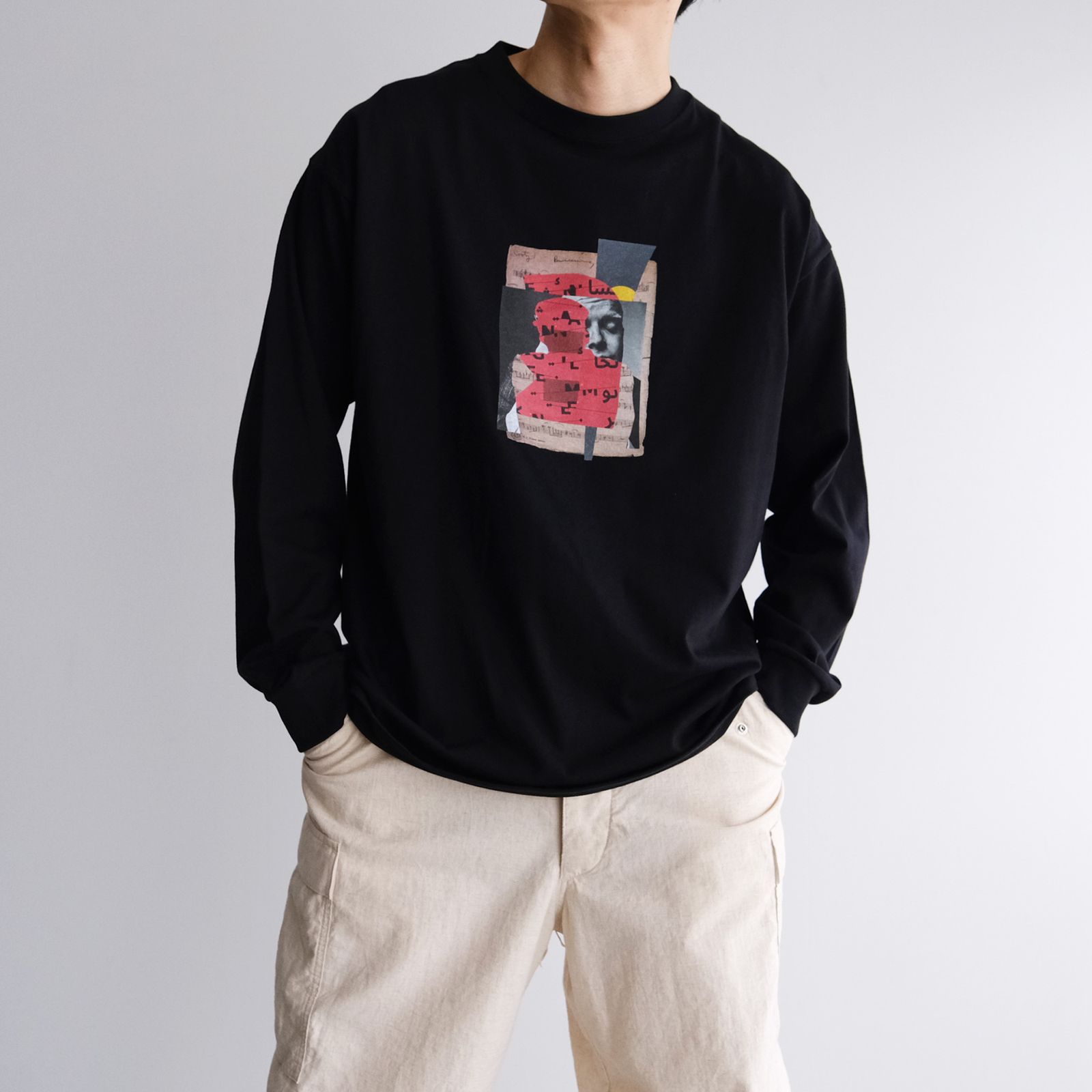 POET MEETS DUBWISE - Killiman Jah Low Works Collage 01 L/S Tee -Tシャツ-（Black  / ブラック） | STACK STORE