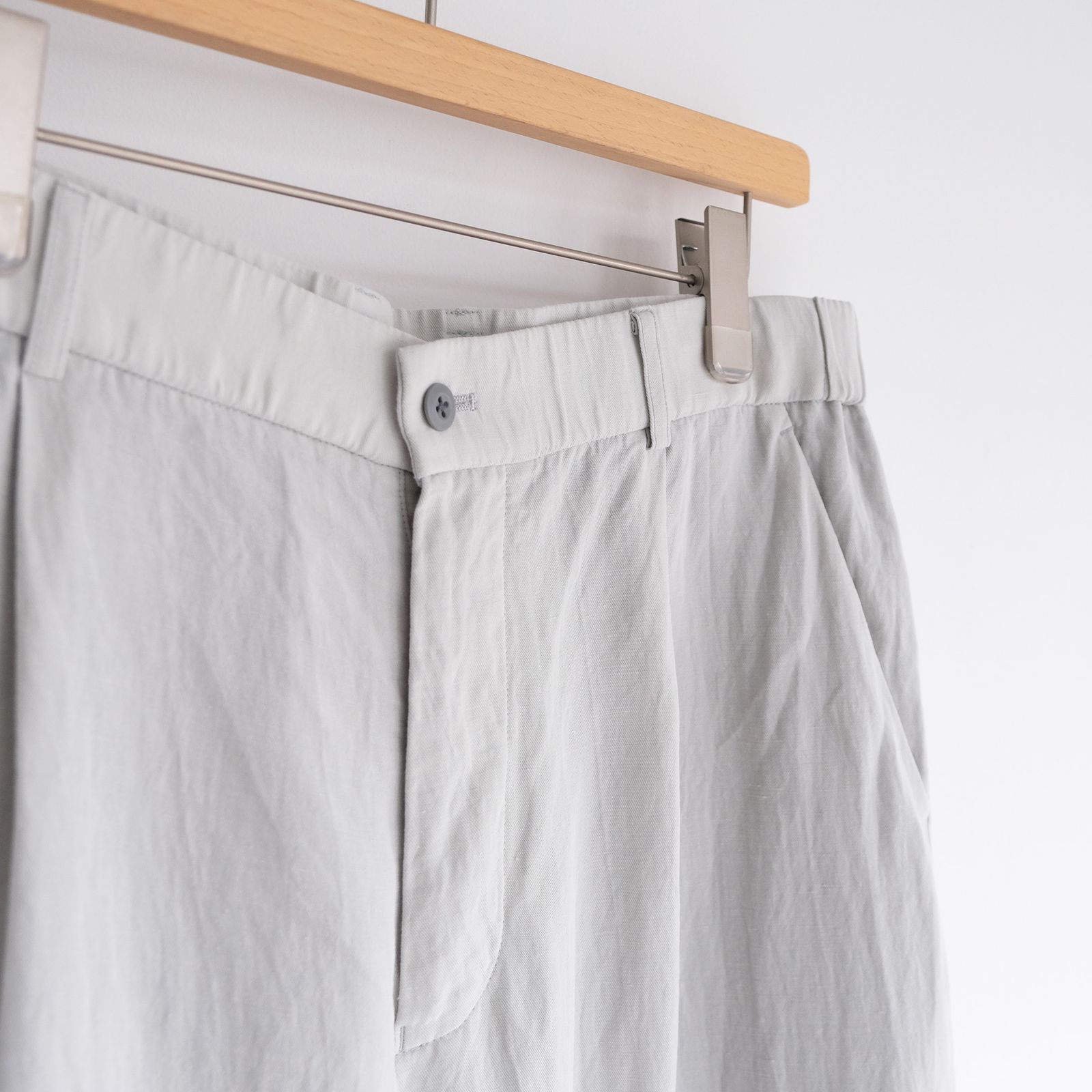 Cotton Linen Voile Loose Fit Pants -パンツ-（Sax / サックス）