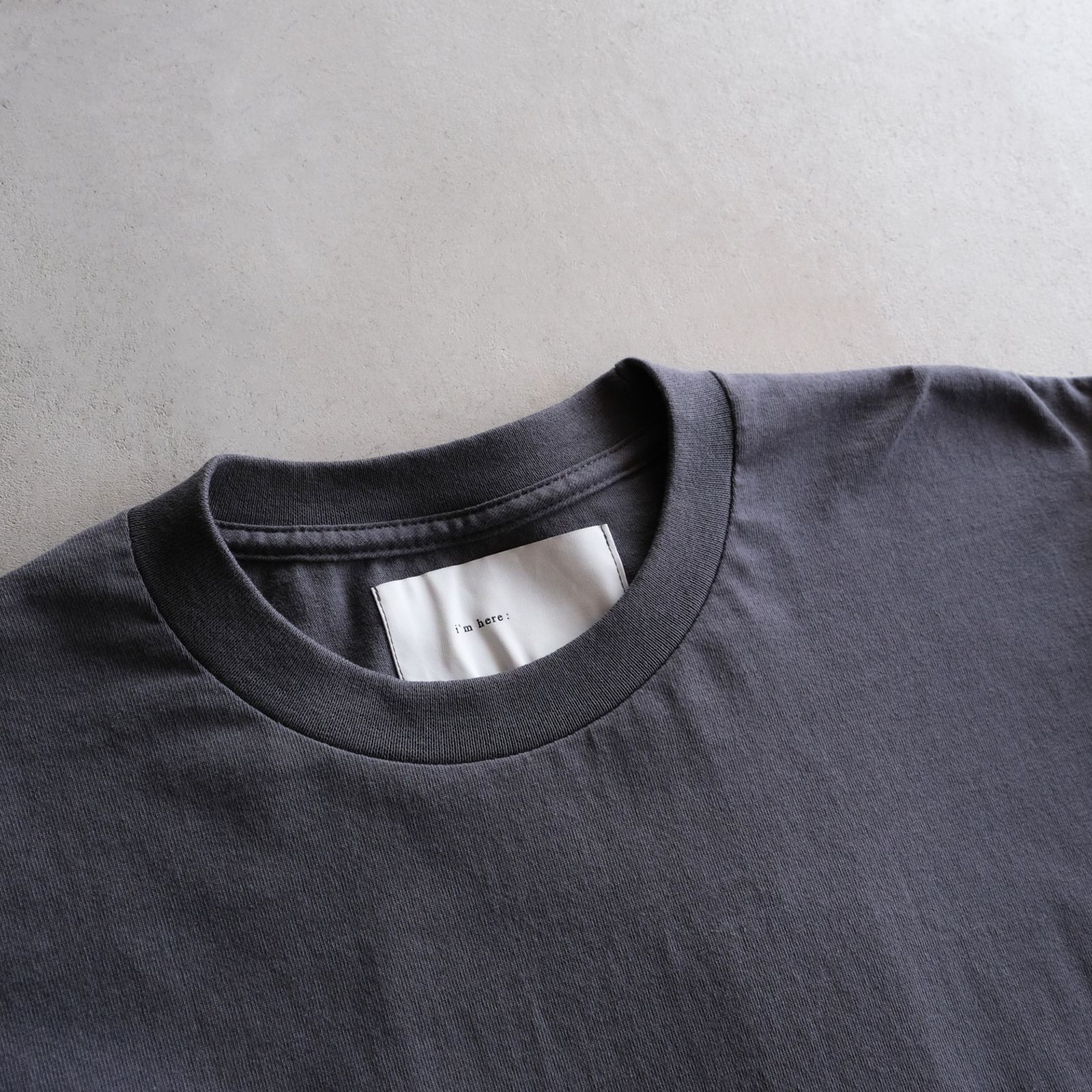 Washable Leather Sleeve：L/S T-Shirts -Tシャツ（Gray / グレー）