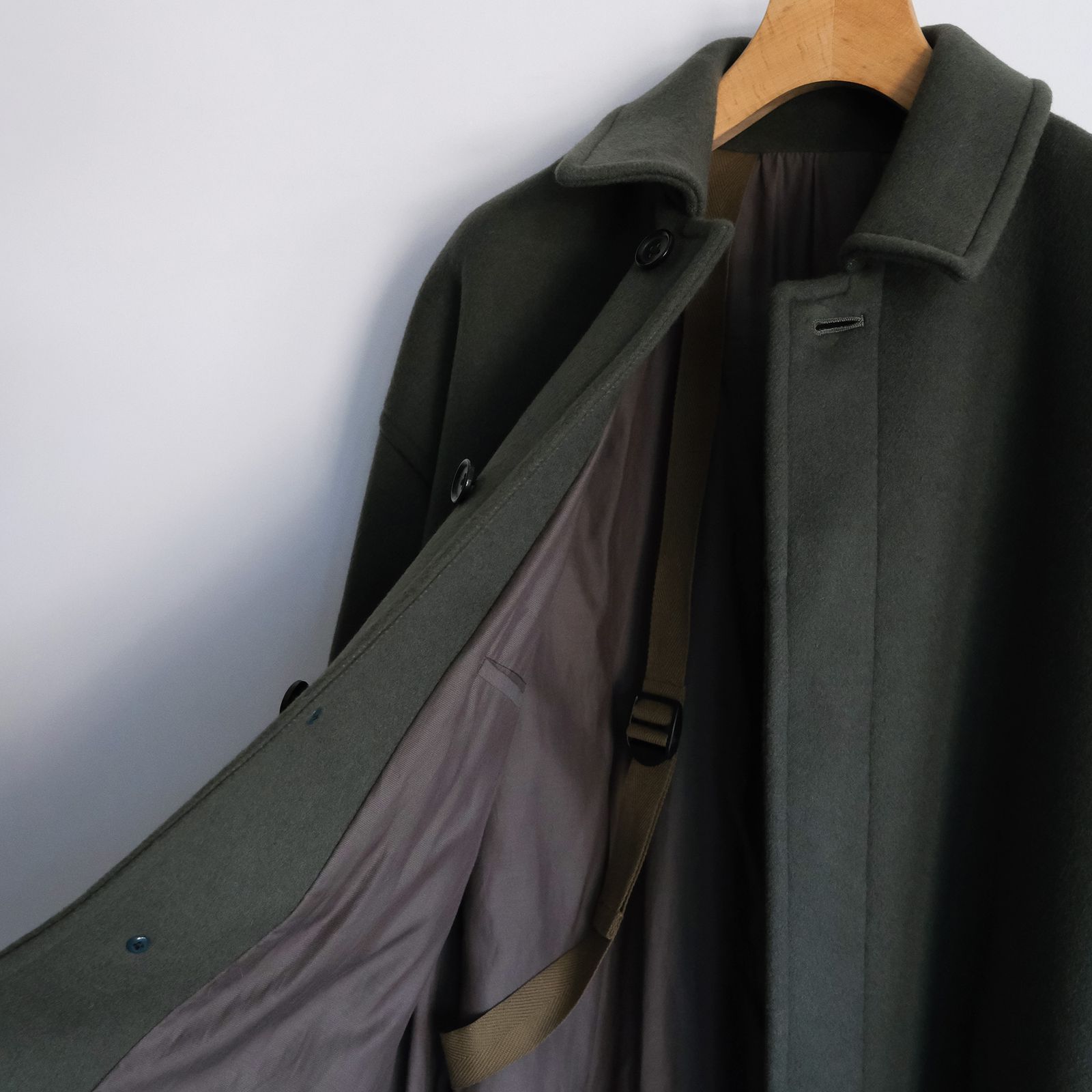 Light Melton Oversized Coat -コート-（Green / グリーン）