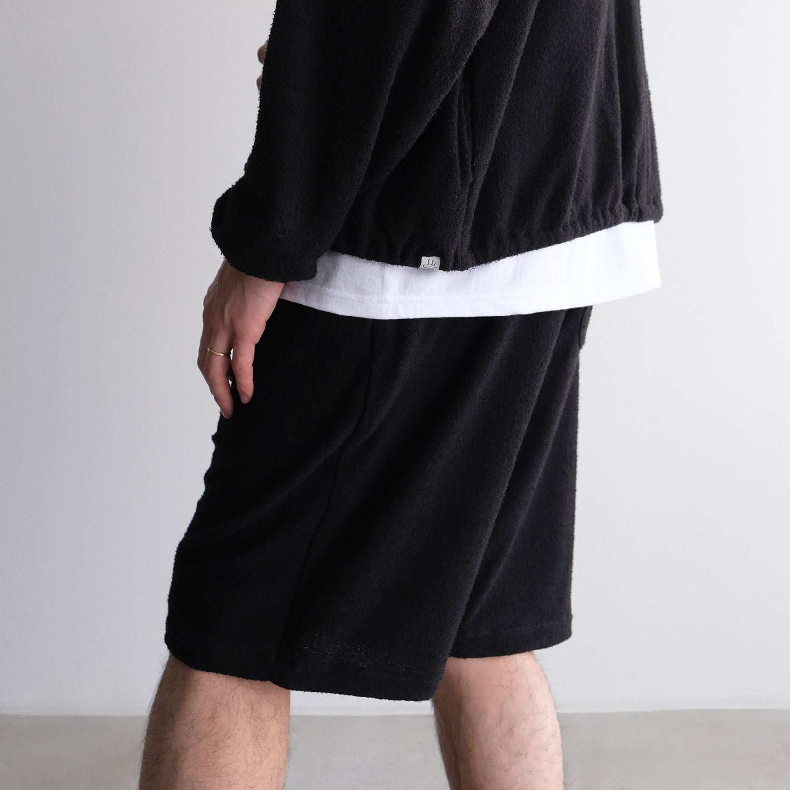 "towel Cloth Shorts Pants" -ショーツ-（Black / ブラック）