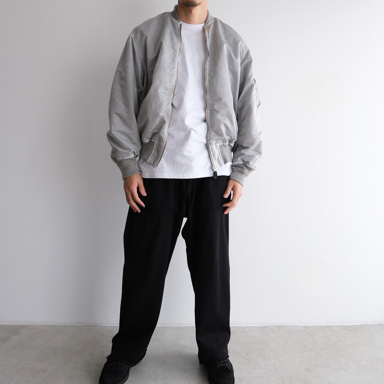 Hand-Dyed Bomber Jacket -ジャケット-（Gray / グレー）