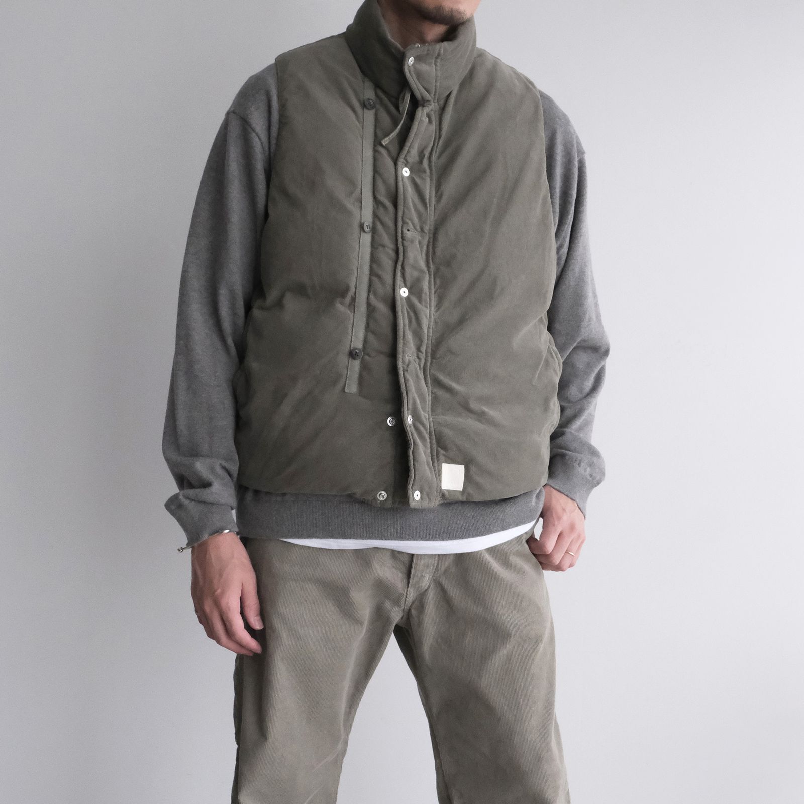 Garment Dyed Down Vest -ダウンベスト-（Gray / グレー）