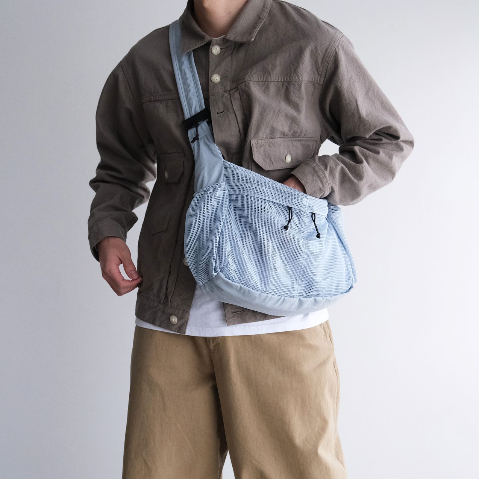 Mesh Shoulder Bag -バッグ-（Blue / ブルー）