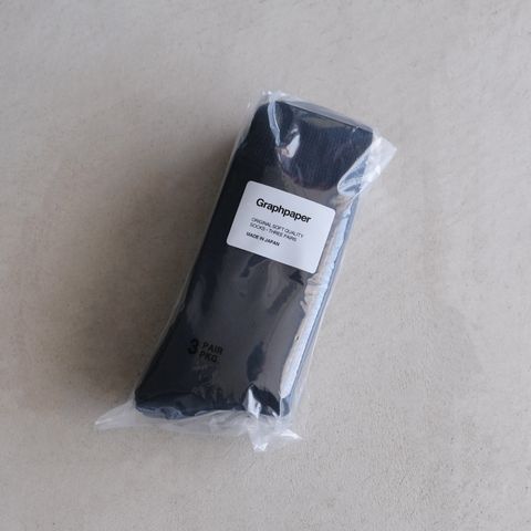 Graphpaper 3-Pack Socks -ソックス-（Black / ブラック）
