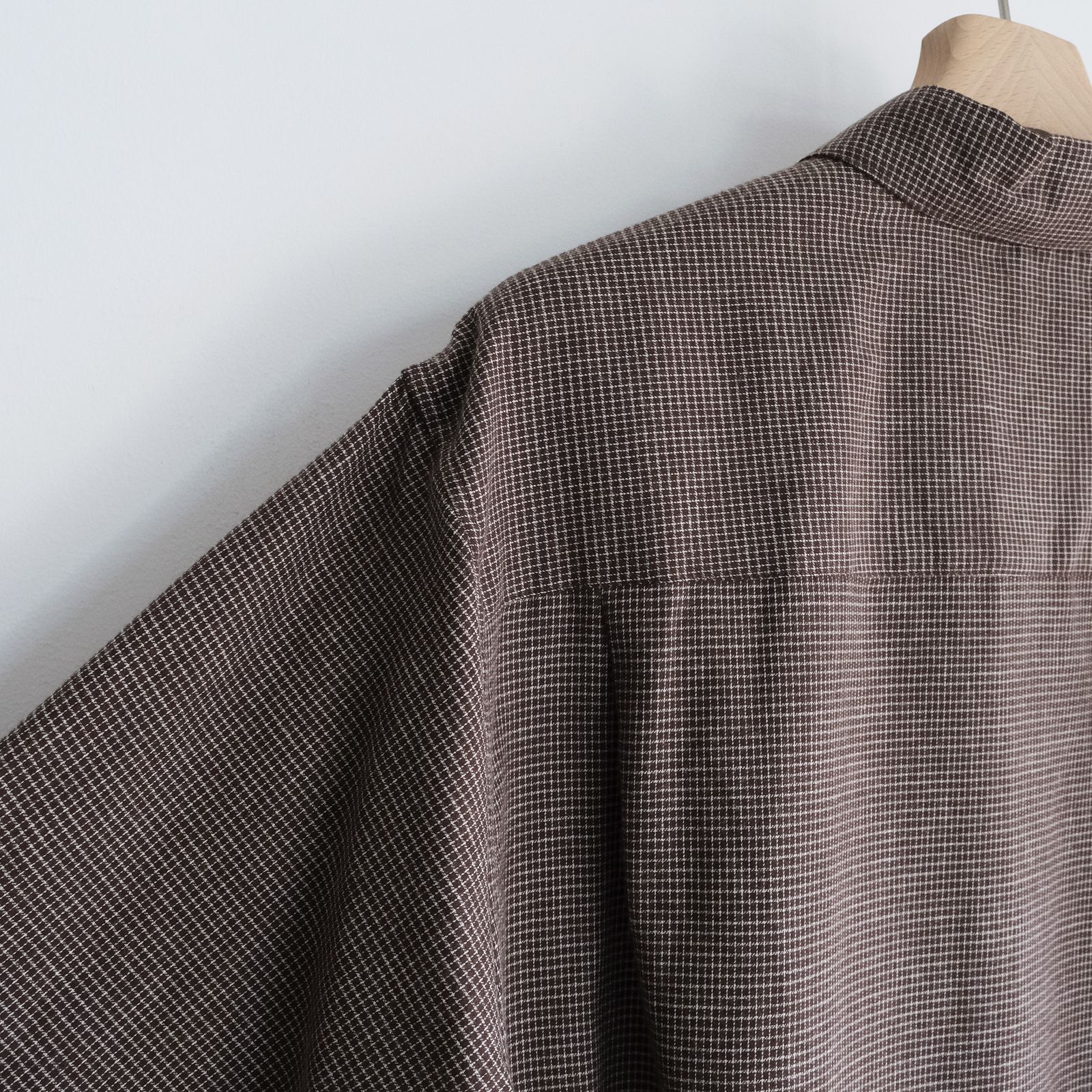 Cotton Yak Viera Loose Fit Shirt -シャツ-（Brown Check / ブラウンチェック）