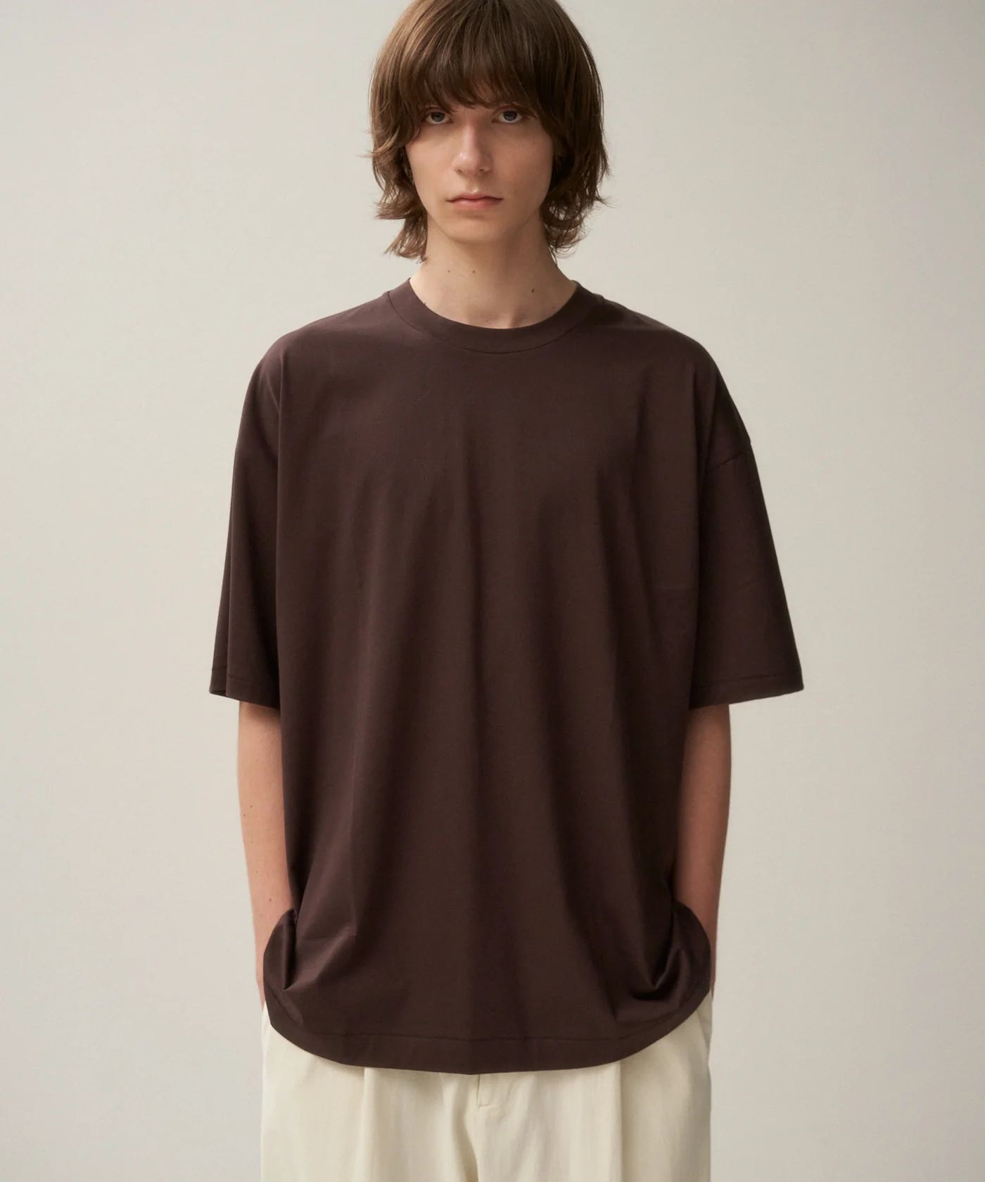 Suvin 60/2 Oversized T-Shirt -Tシャツ-（Burgundy / バーガンディ）
