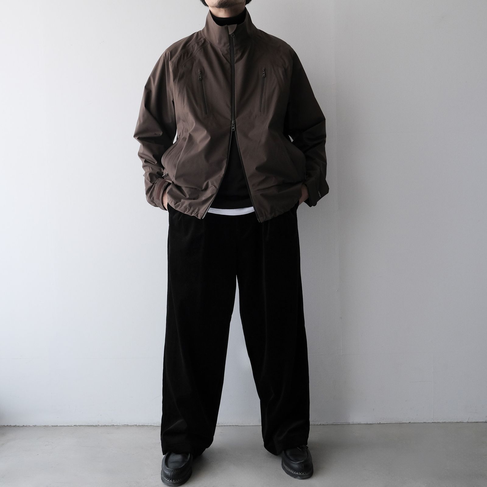 Partex Stand-Collar Shell -ブルゾン-（Brown / ブラウン）