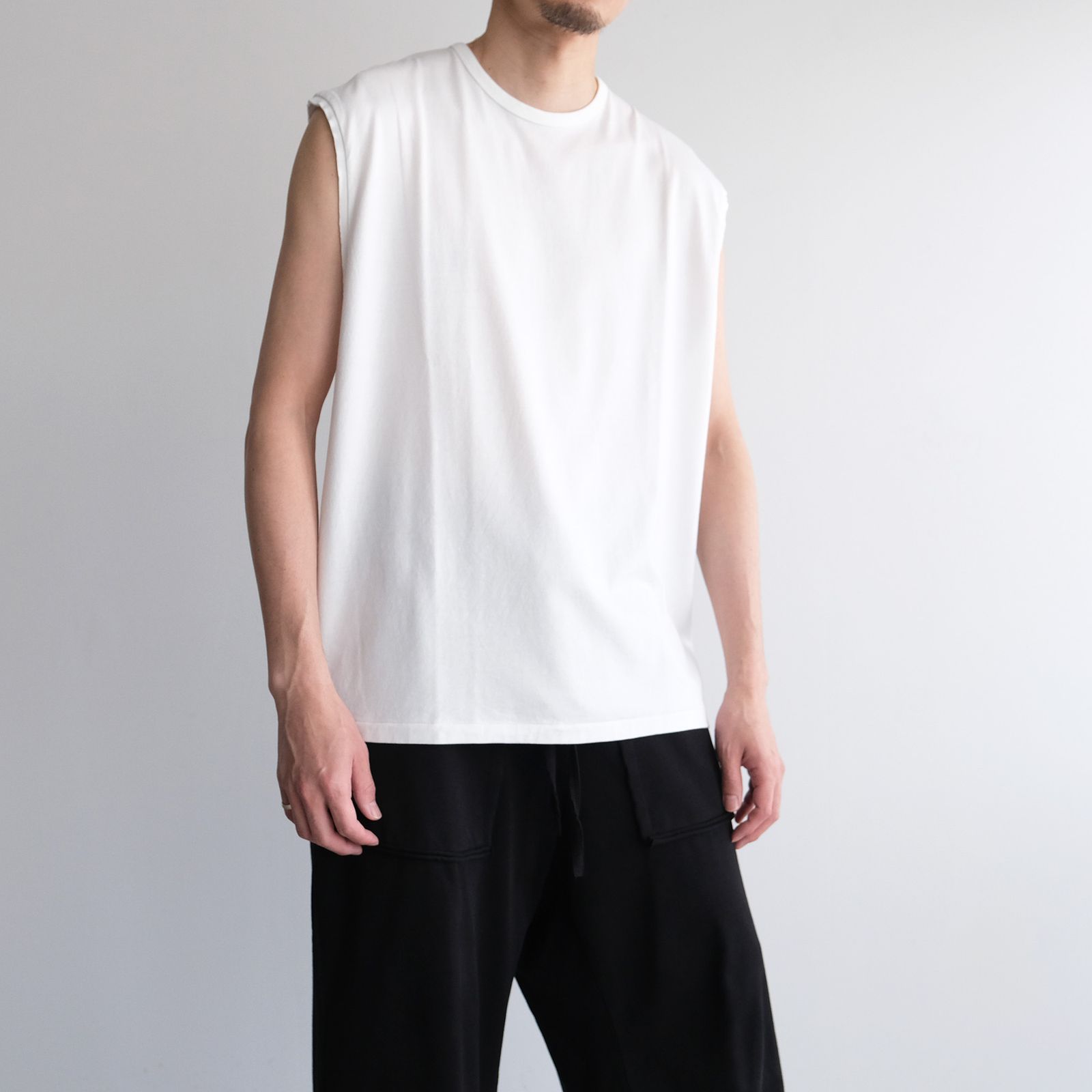 Sleeve Less T-Shirts -タンクトップ-（White / ホワイト）