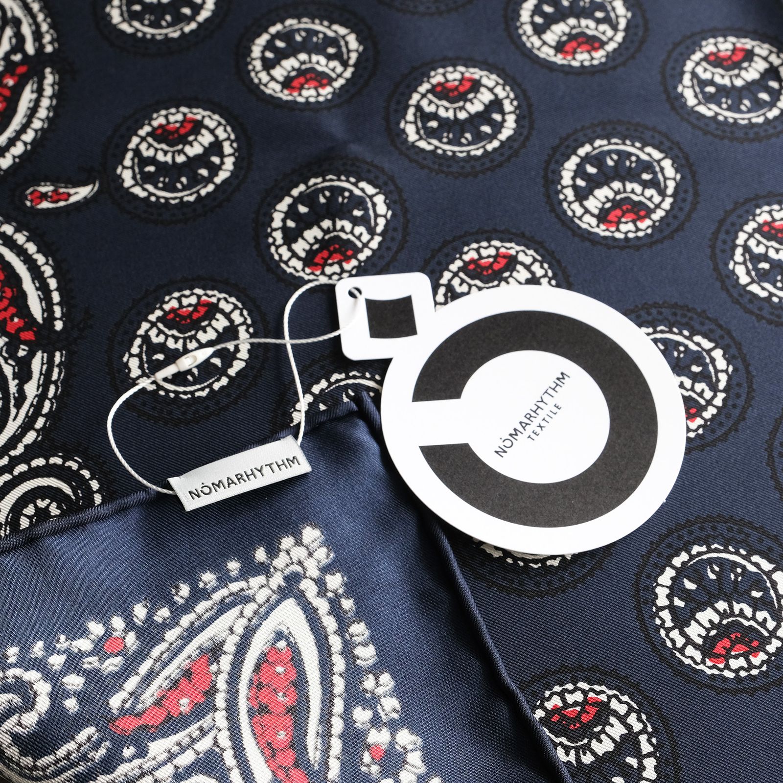 Paisley Silk Bandana Scarf -スカーフ-（Navy / ネイビー）