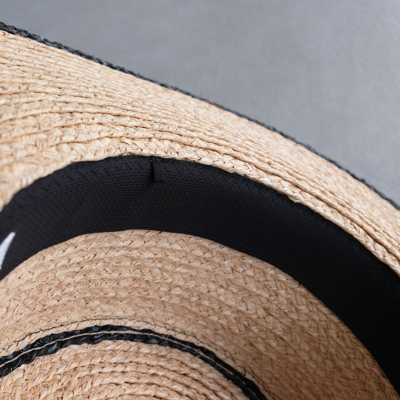 x Kijima Takayuki Raffia Trim Hat -ハット-（Natural x Black / ナチュラル×ブラック）