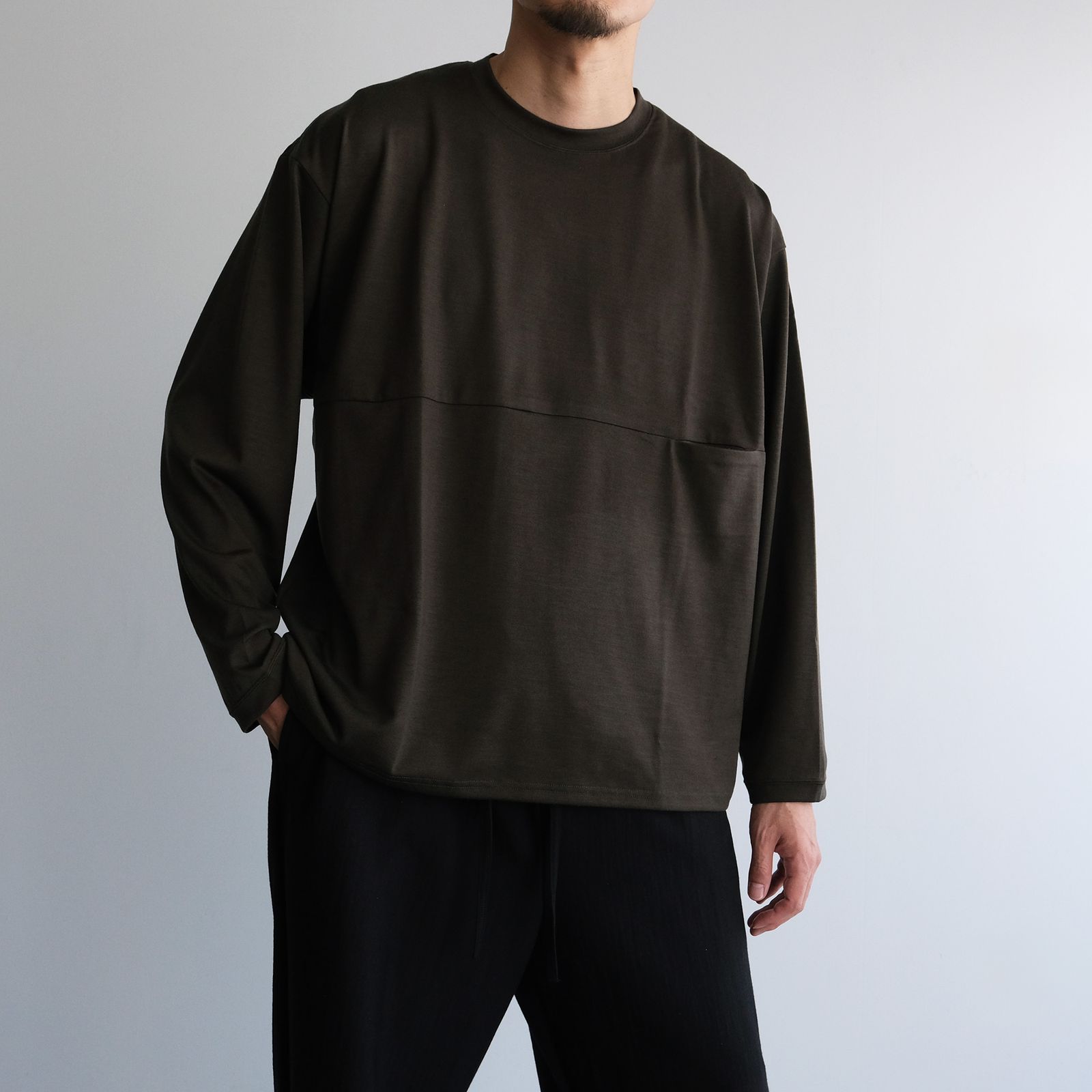 Yururi Tee L/S Super100s -Tシャツ-（Olive / オリーブ）