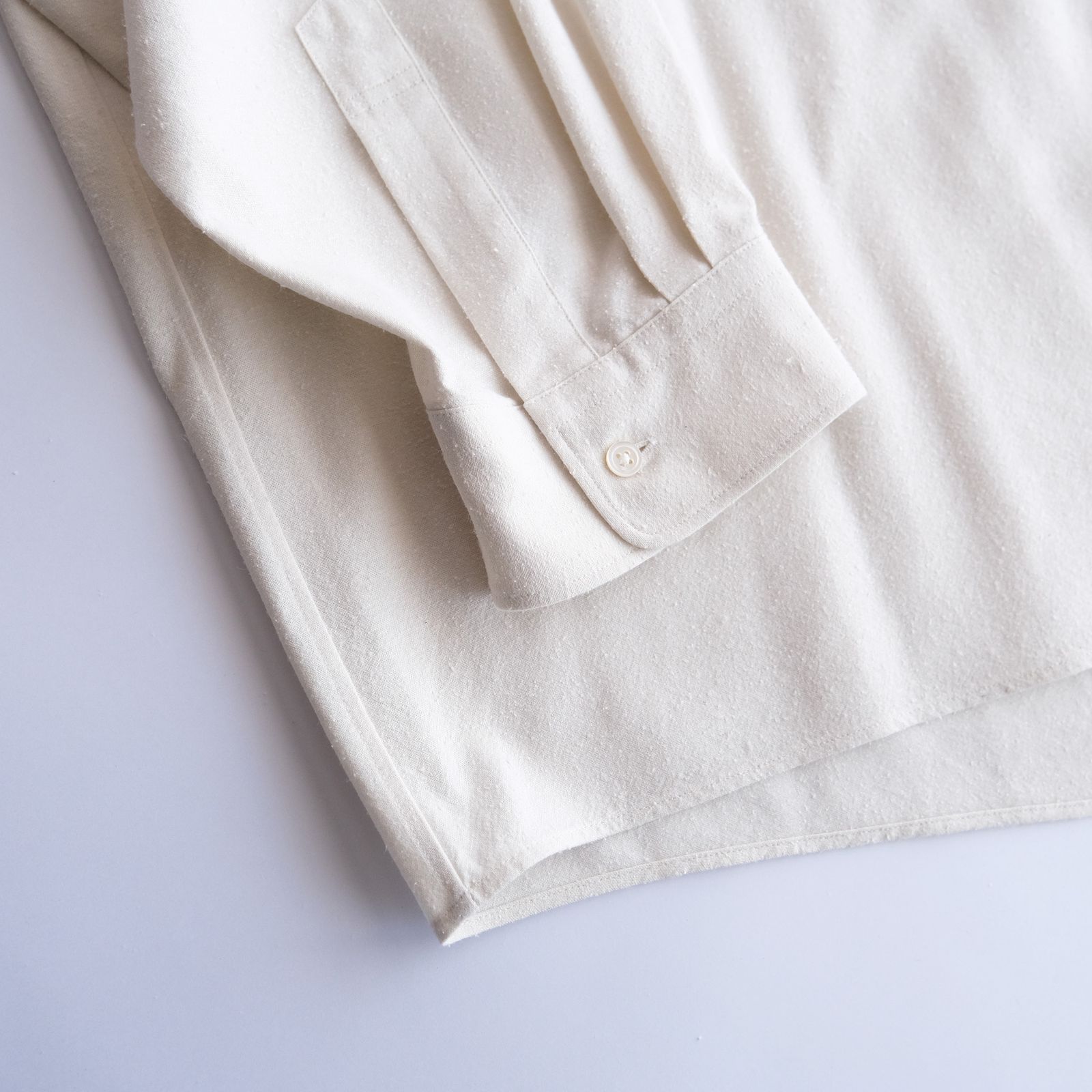 Silk Noil Viscose Sleeping Shirt -シャツ-（Ecru / エクリュ）