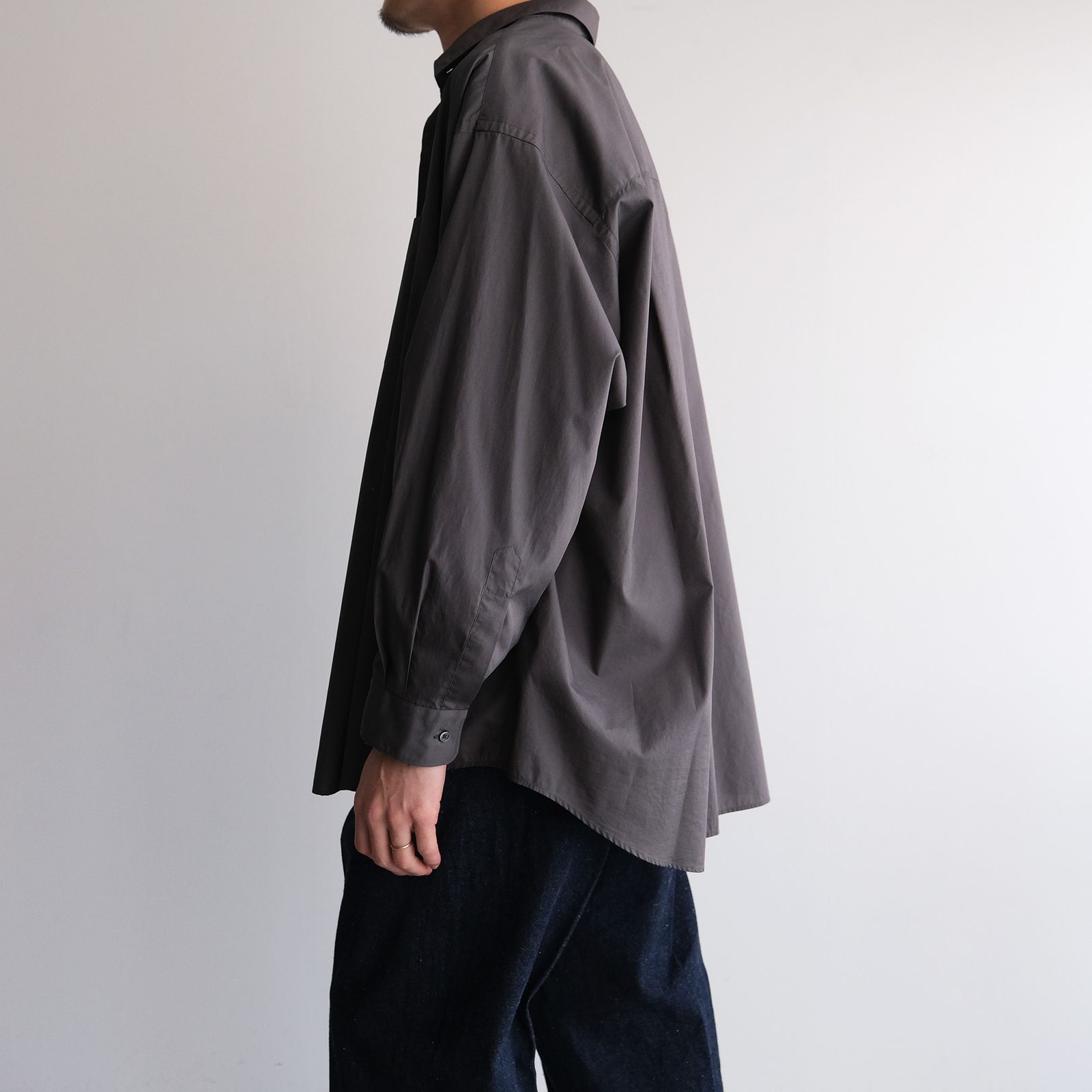Broad L/S Oversized Regular Collar Shirt -シャツ-（C.Gray / C.グレー）GM261-50001B