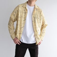 Cotton Rayon - Open Collar L/S Shirts -シャツ-（Yellow / イエロー）
