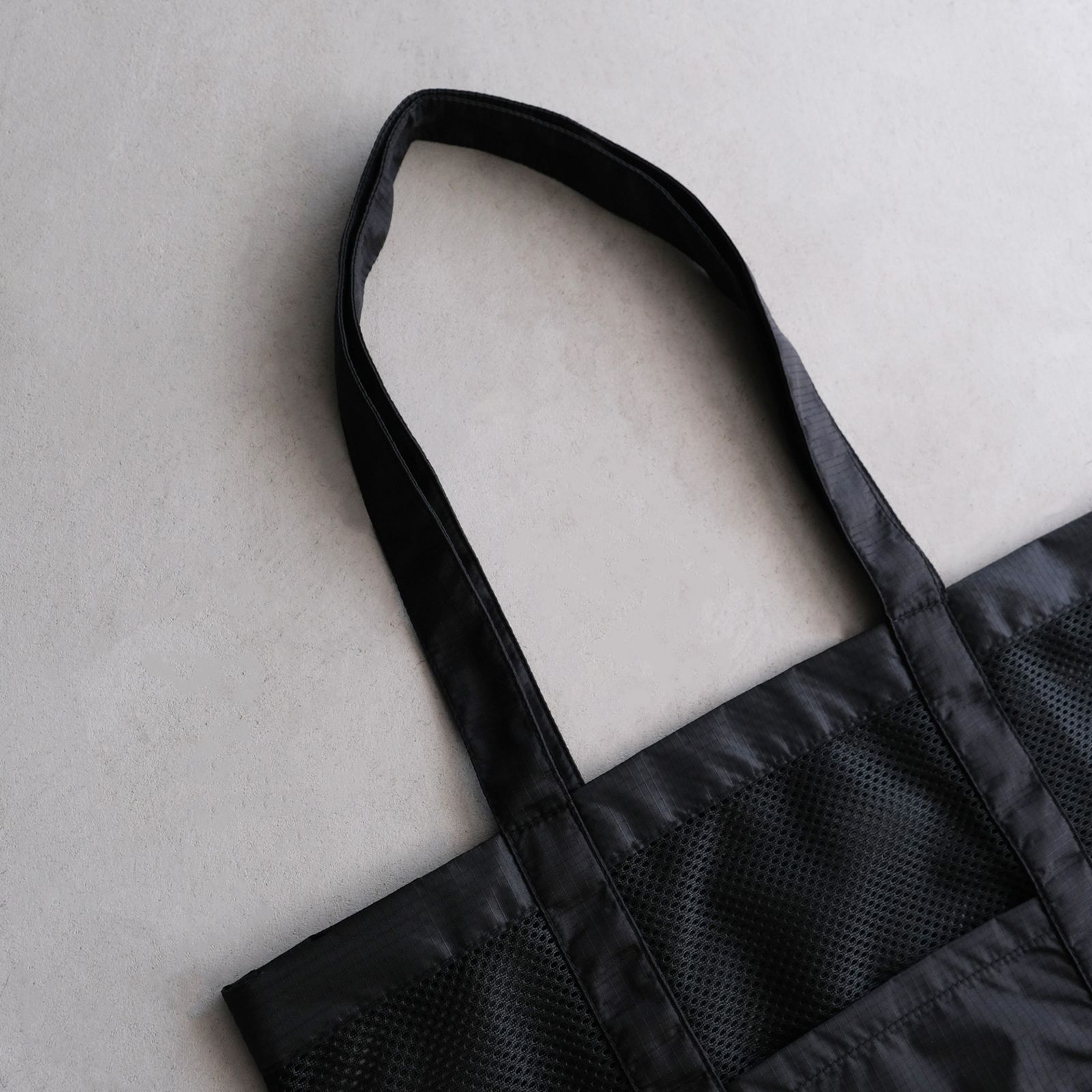 PMD Logo Mesh Tote -バッグ-（Black / ブラック）