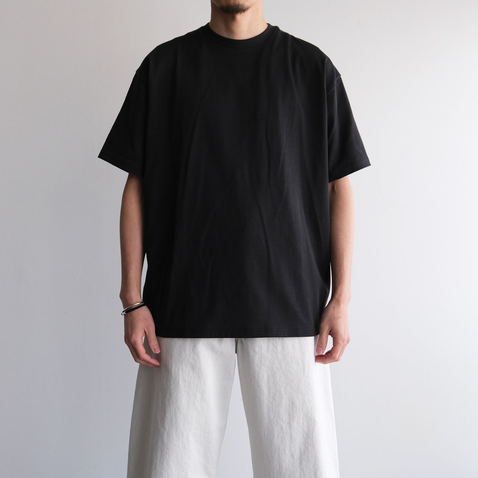 Tri Spun Cotton S/S Oversized Tee -Tシャツ-（Charcoal / チャコール）GM261-70351