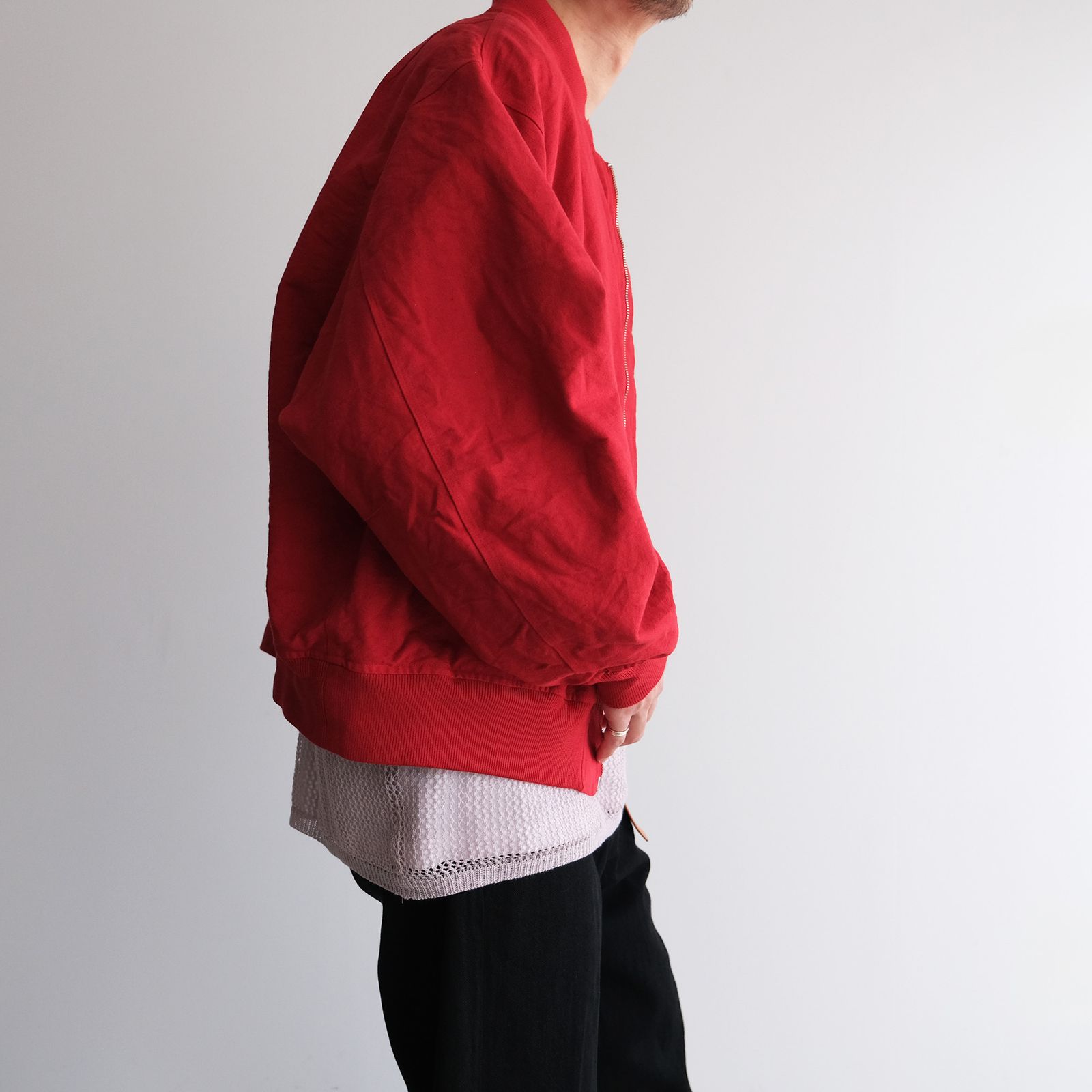 Cotton Canvas MA-1 Blouson -ブルゾン-（Red / レッド）