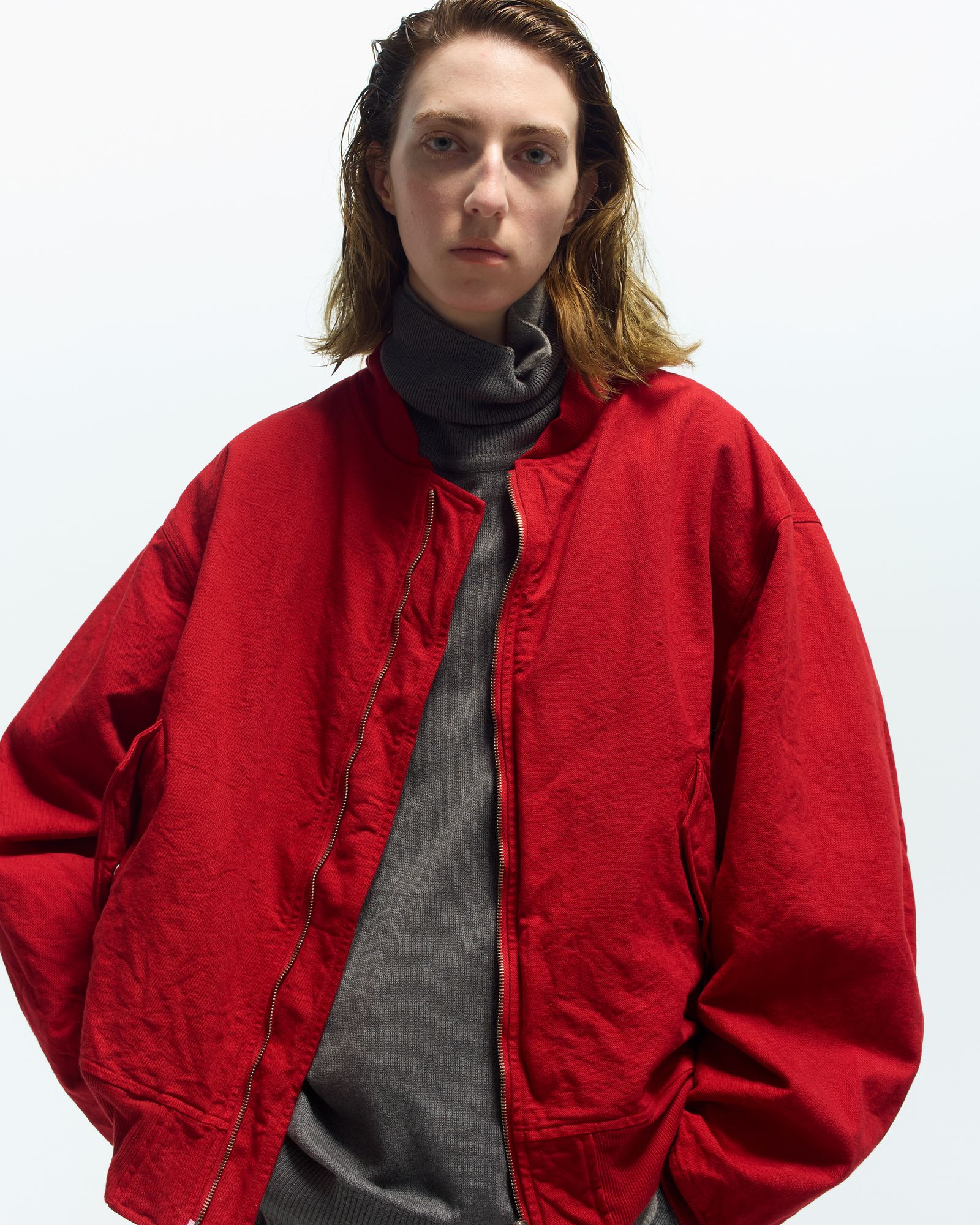 Cotton Canvas MA-1 Blouson -ブルゾン-（Red / レッド）