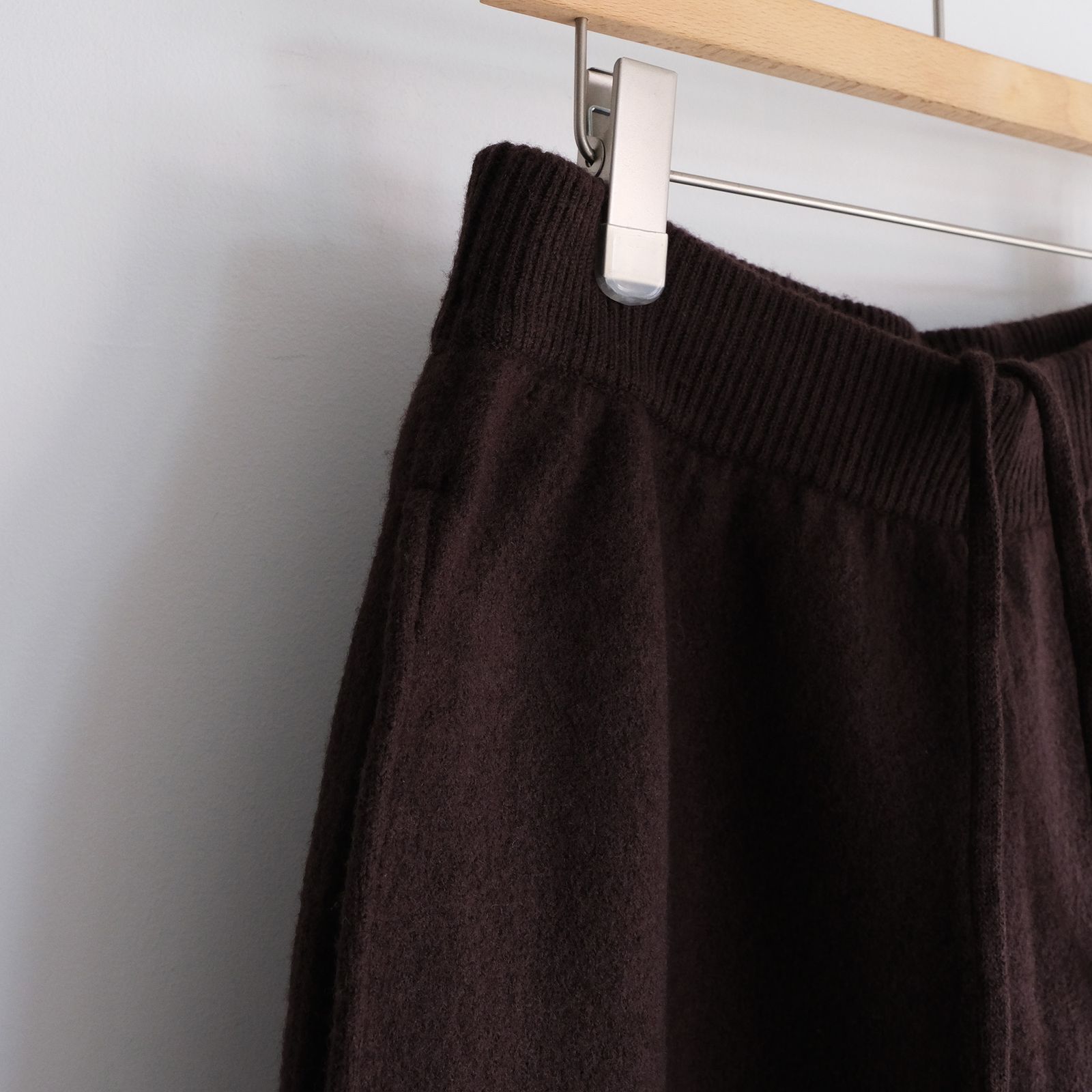 Felted Merino Wool Knit Pants -パンツ-（Brown / ブラウン）