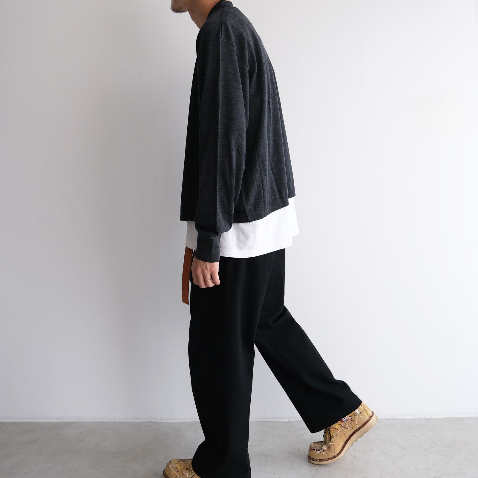 Knit Cardigan -ニット-（Charcoal / チャコール）