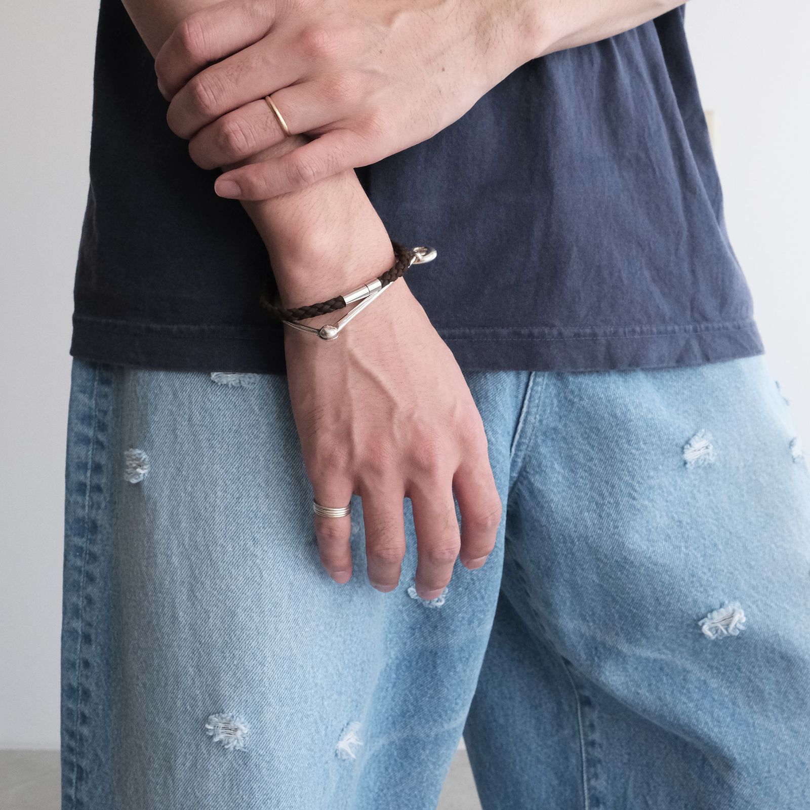 Hand Woven Bracelet M -ブレスレット-（Brown / ブラウン）