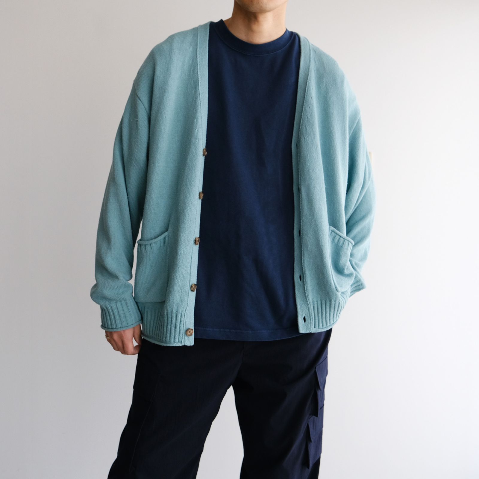 EVCON ネイビー シャツjkt｜ファッション