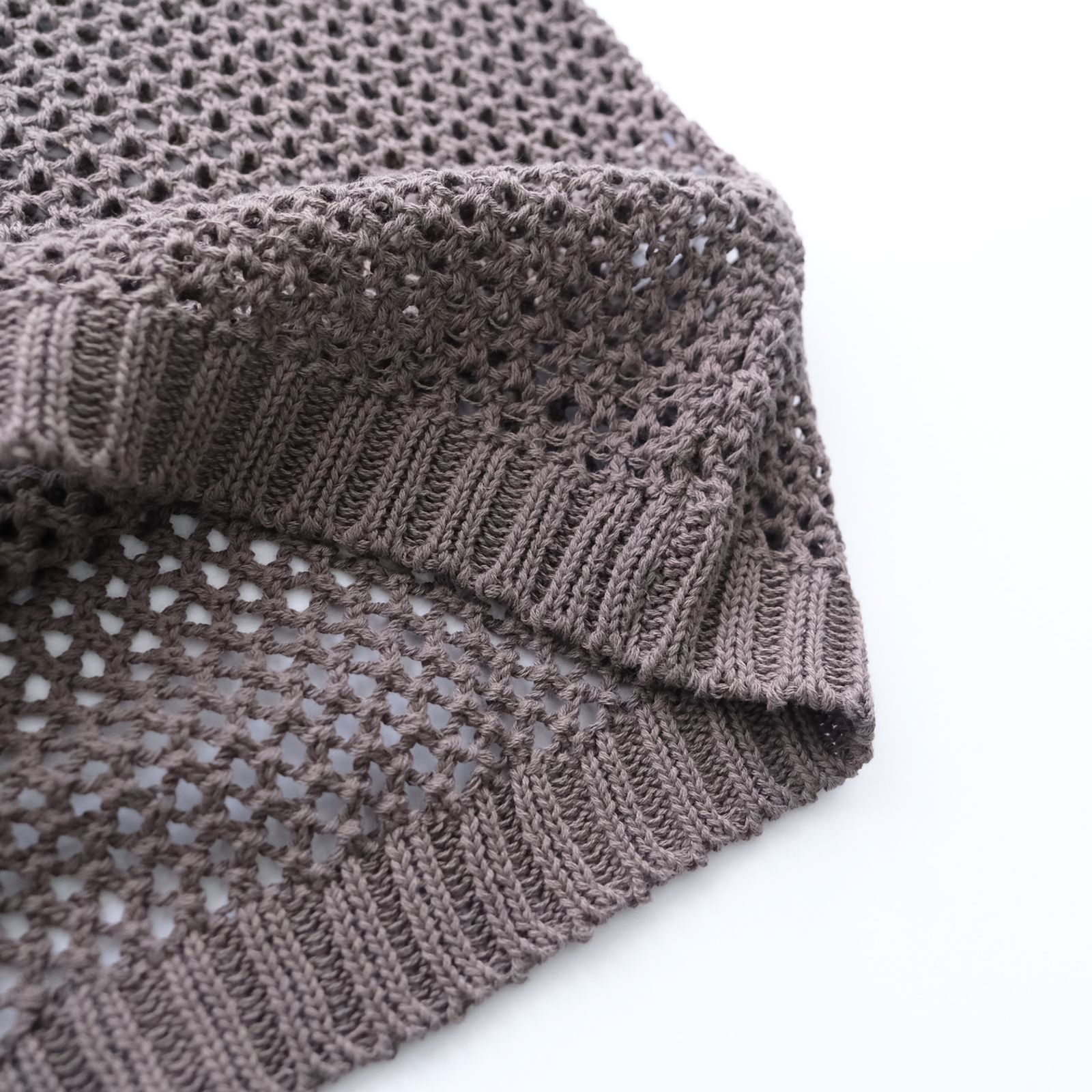 Mesh Knit Vest - ベスト -（Gray / グレー）