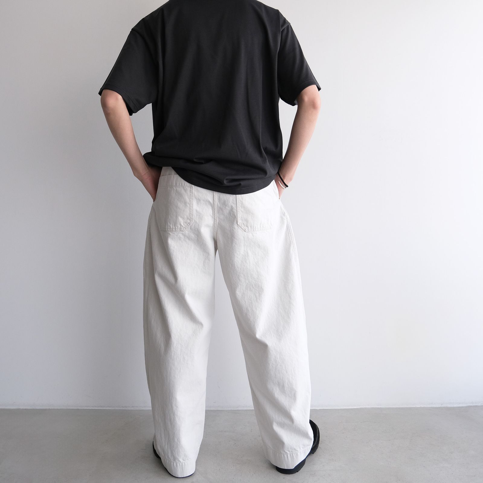 Cotton Denim - Wide Pants -パンツ-（L.Beige / ライトベージュ）