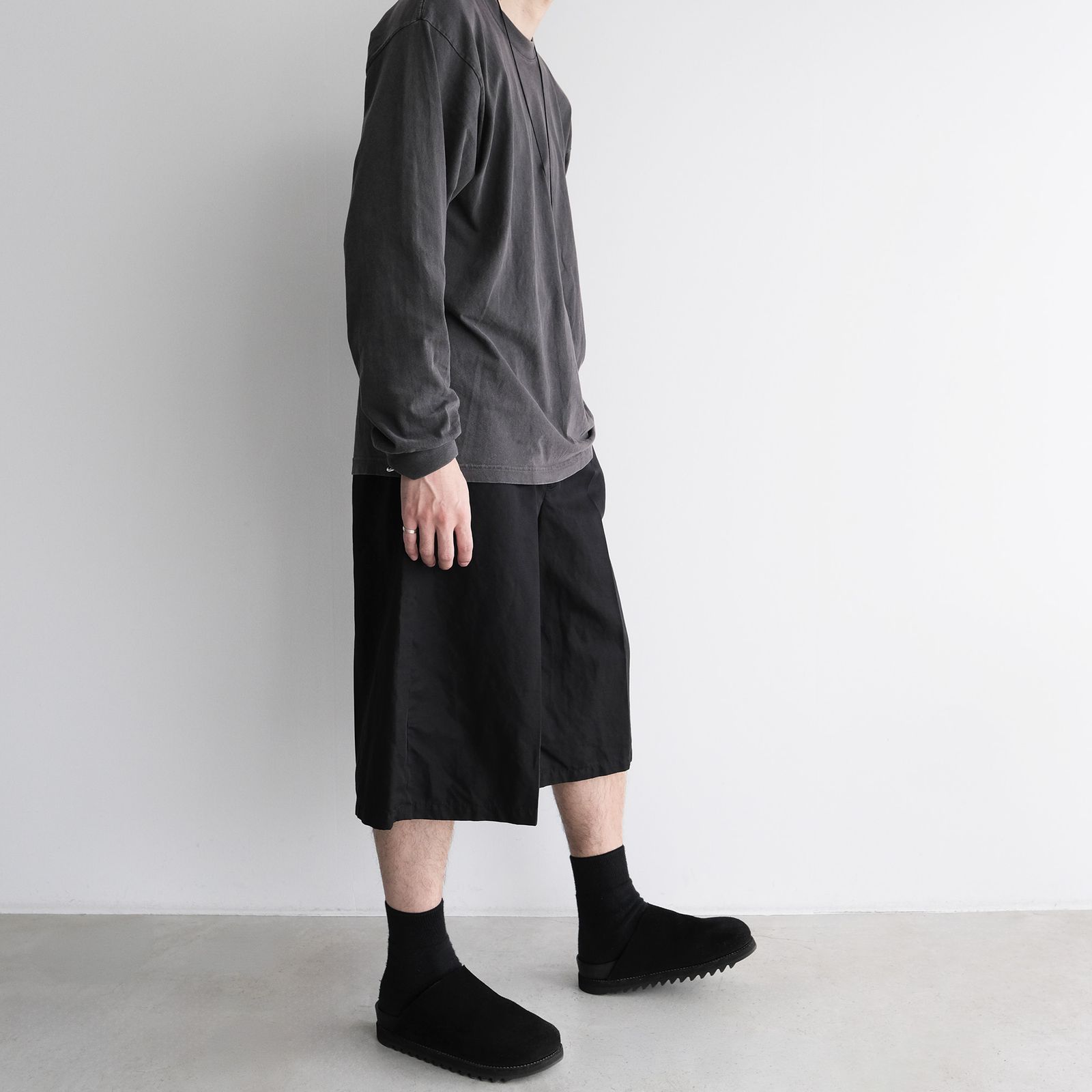 Cotton Washer Half Pants -ショーツ-（Black / ブラック）