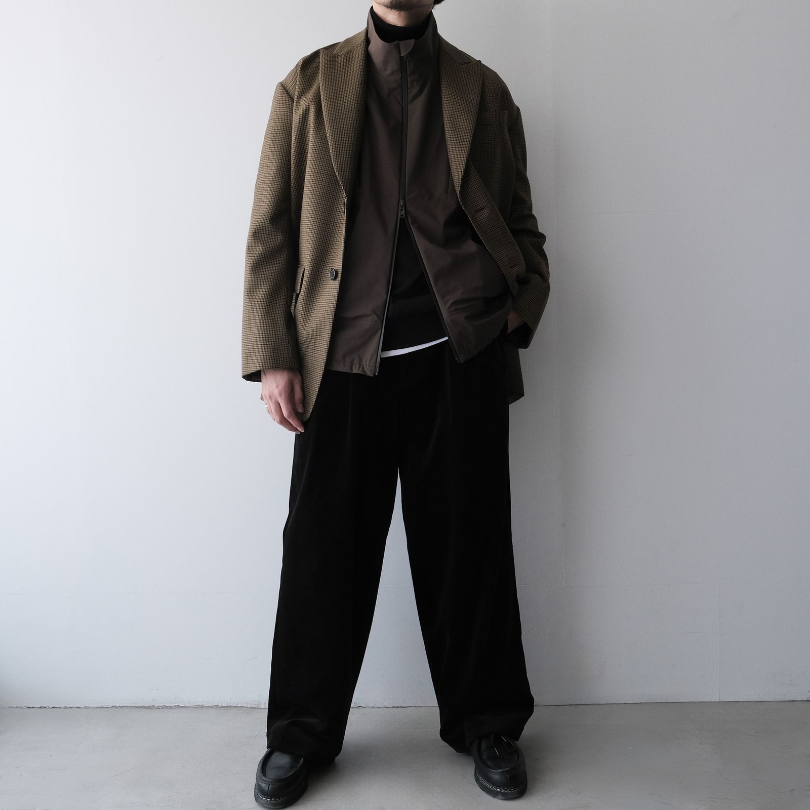 Partex Stand-Collar Shell -ブルゾン-（Brown / ブラウン）