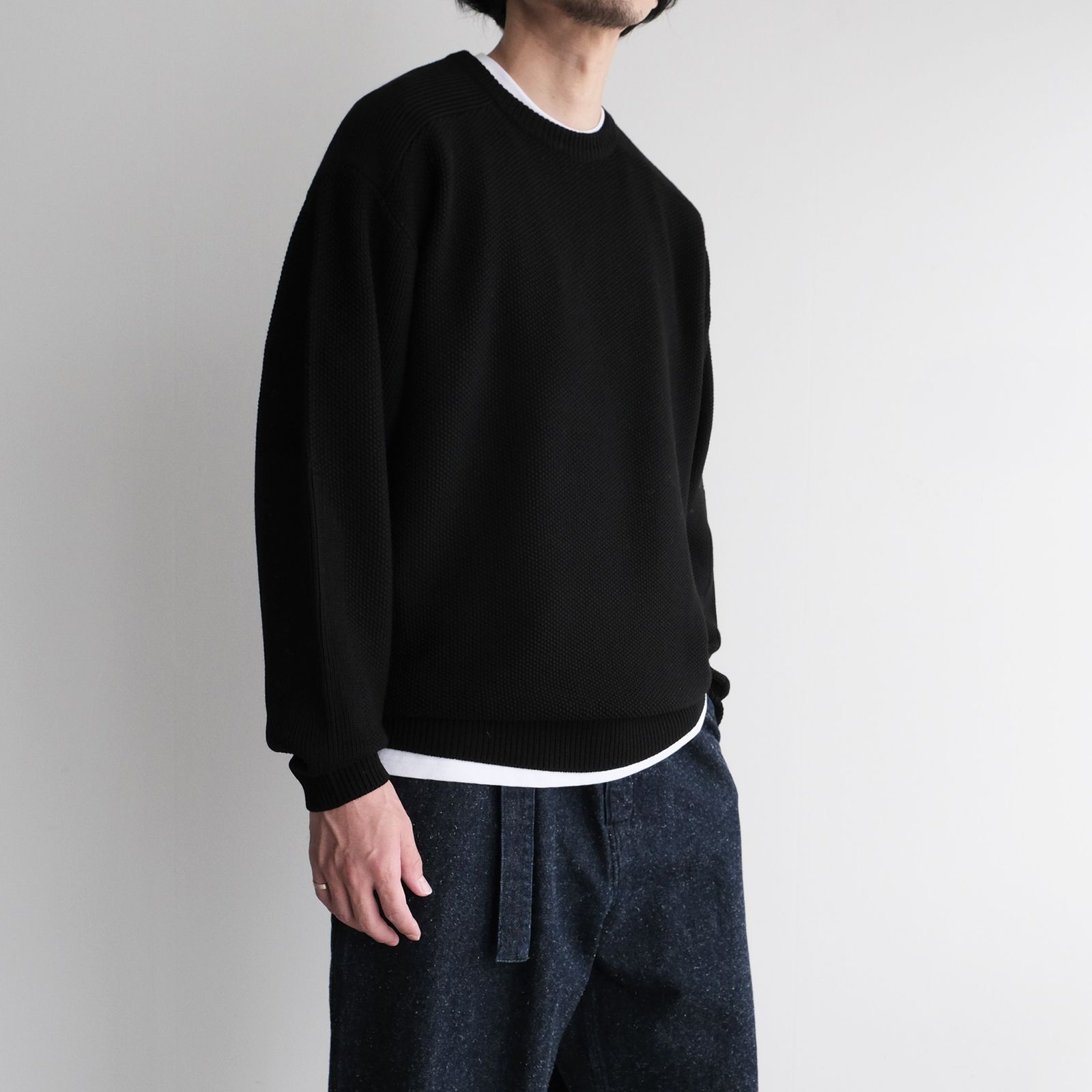 Soft Wool Command Sweather -ニット-（Black / ブラック）GU263-80600