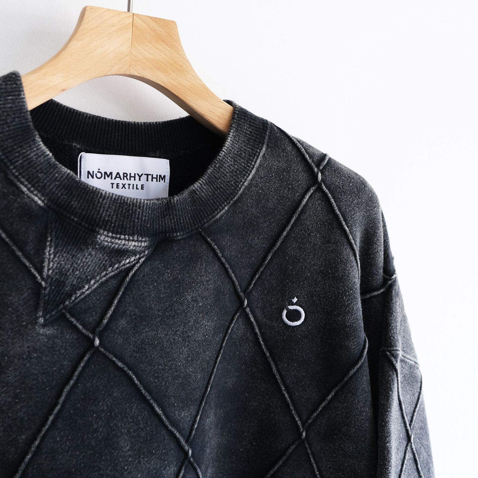 Hand Dye Diamond Twist Sweat -スウェット-（Black / ブラック）