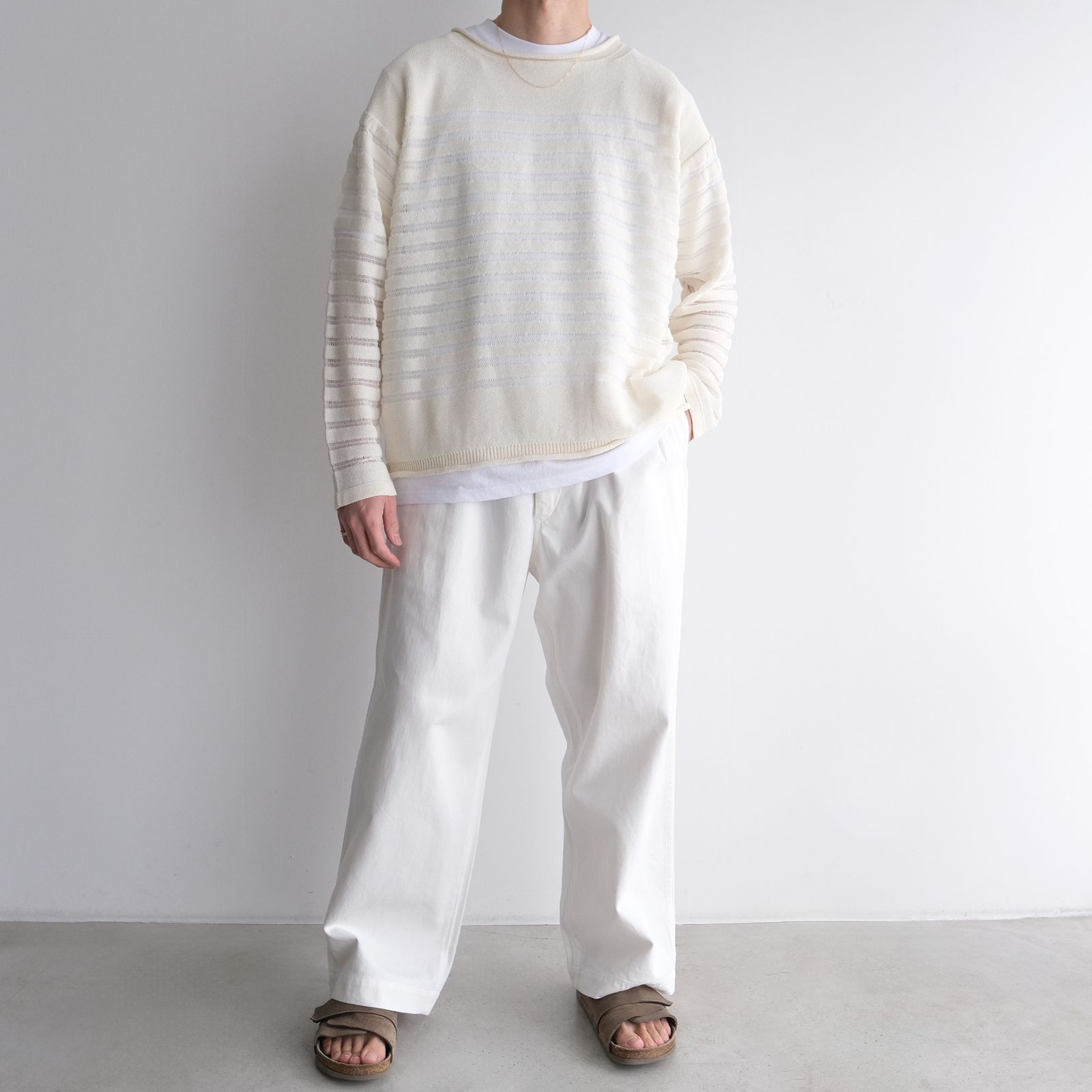 Satin Military Pants -パンツ-（Off White / オフホワイト）