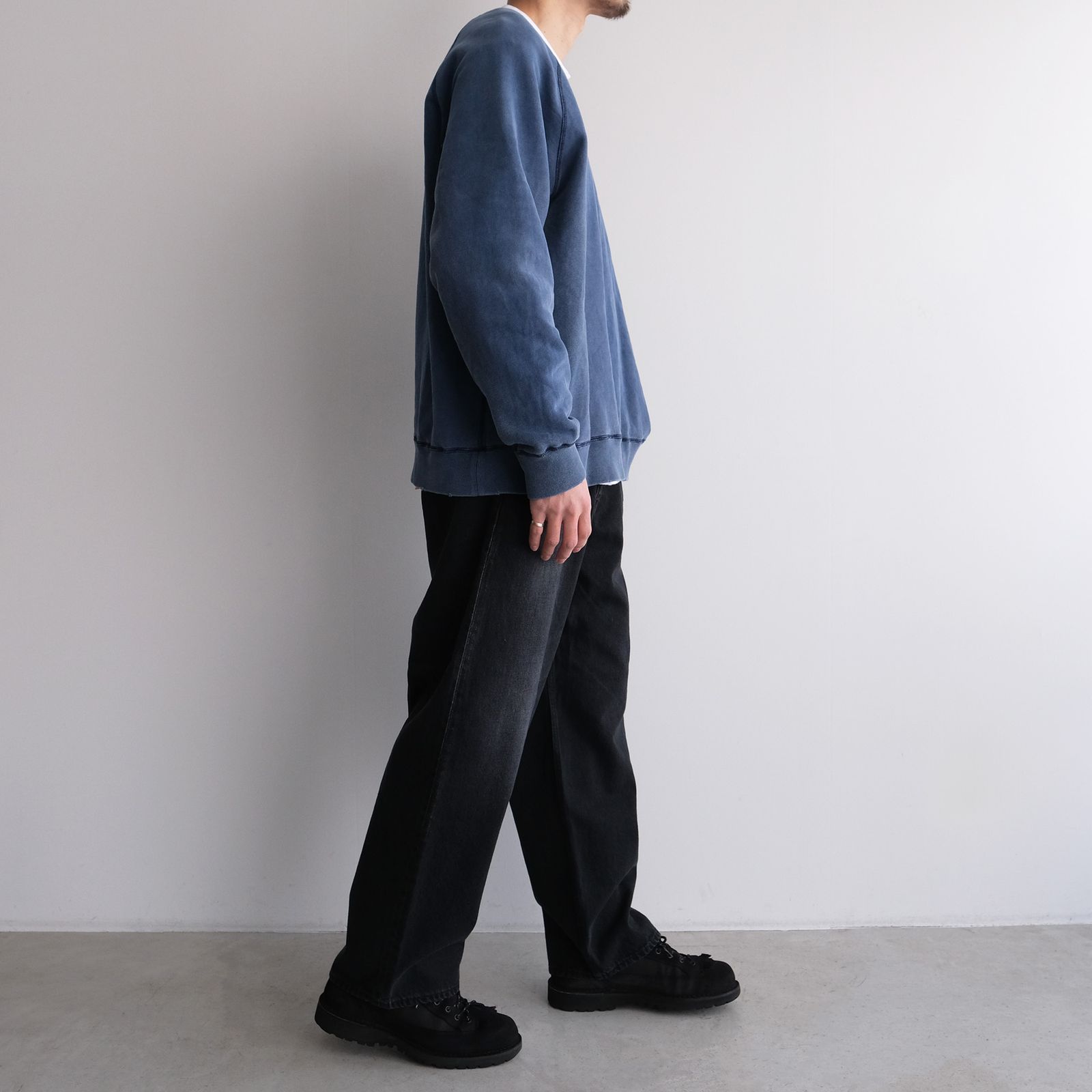 Selvage Denim Two Tuck Pants -デニムパンツ-（Black Dark Fade / ブラックダークフェード）GU261-40061DB