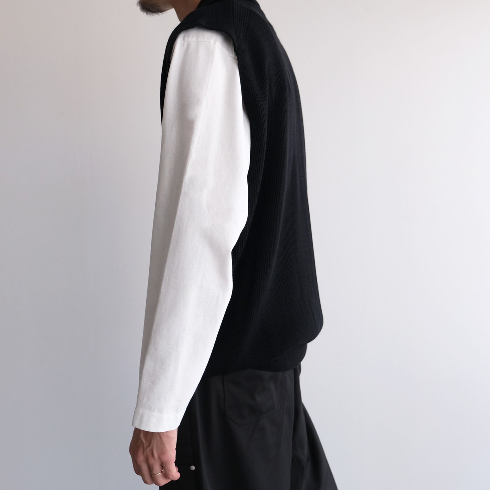 Graphpaper - Hight Density Drivers Knit Vest -ニット-（Black