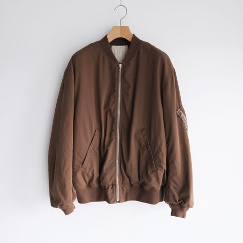Fulled Wool Twill Flight Jacket -ジャケット-（Brown / ブラウン）GU263-30411