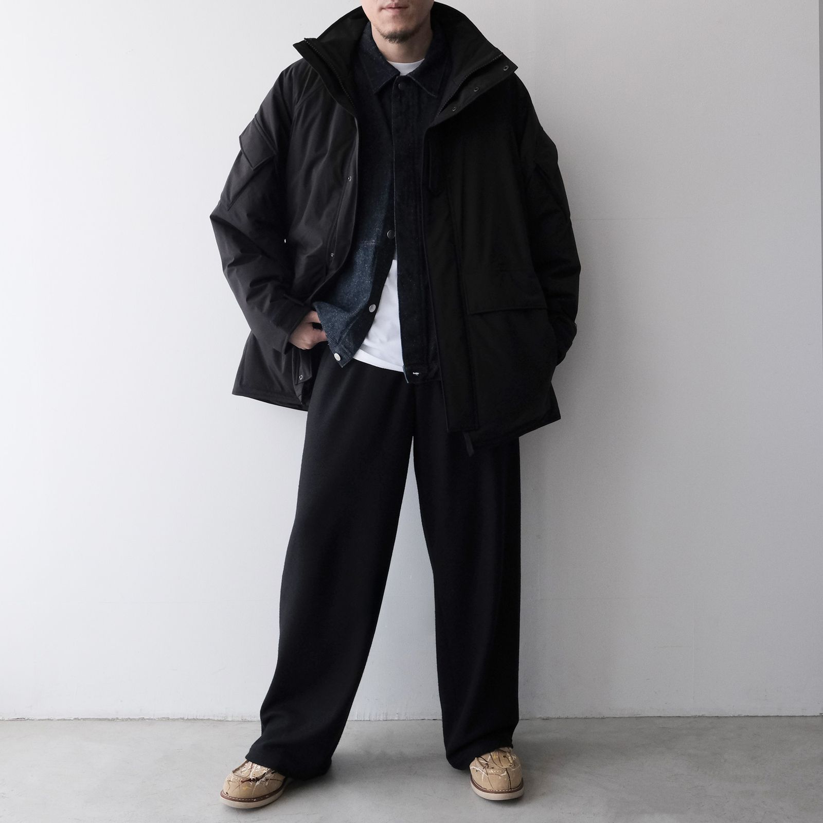 PERTEX SHIELD Insulated Military Parka -ジャケット-（Black / ブラック）GM263-30271