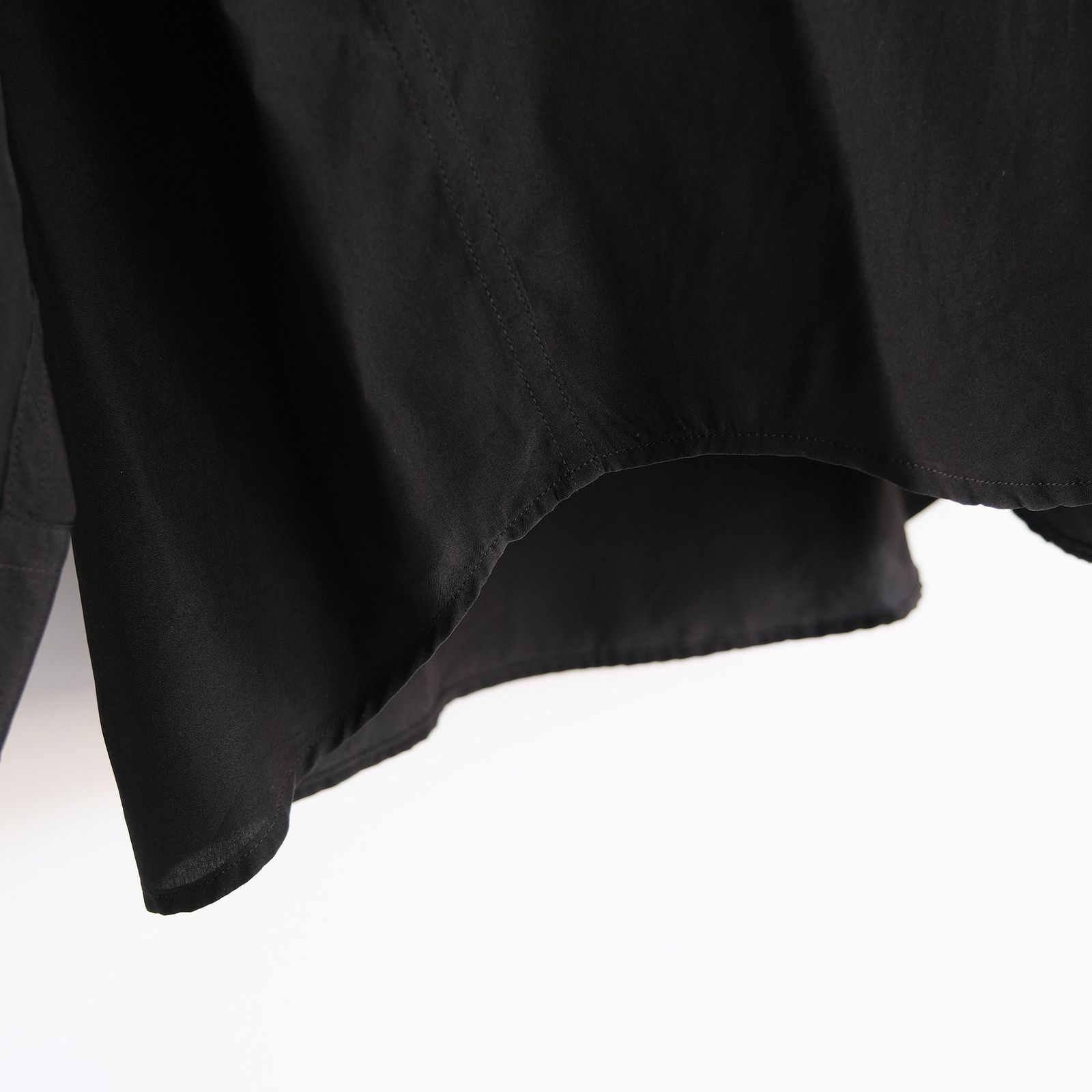 Fibril Silk Tafta Work Shirt -シャツ-（Black / ブラック）