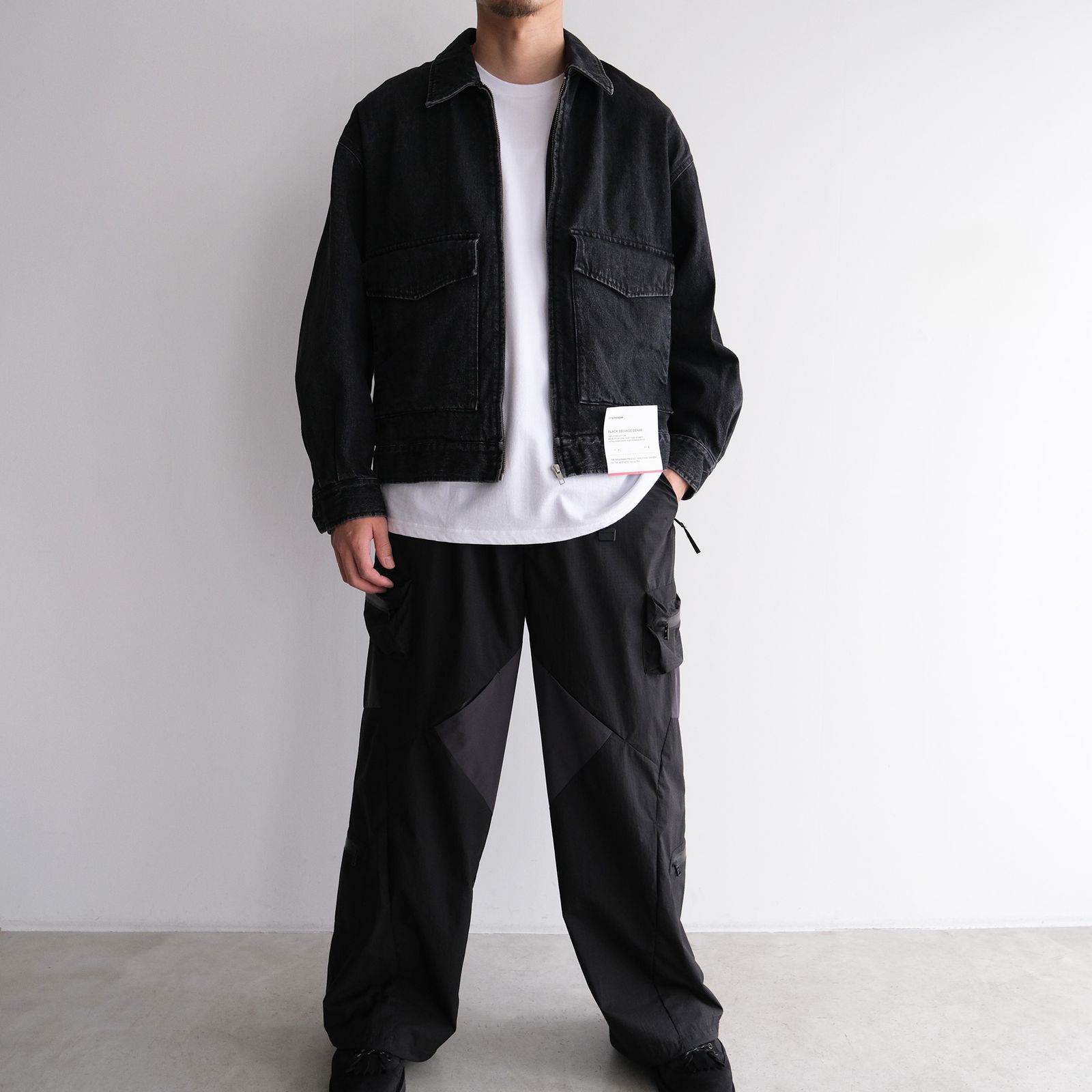 Selvage Denim Zip Jacket -デニムジャケット-（Black Dark Fade / ブラックダークフェイド）