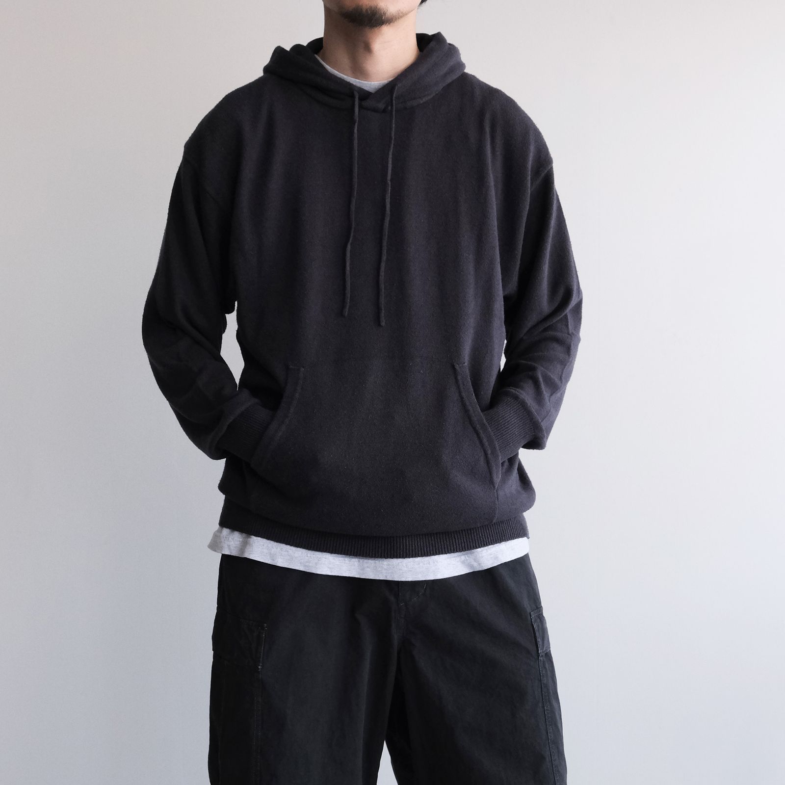 Silk Knit Parka -ニット-（Dark Navy / ダークネイビー）