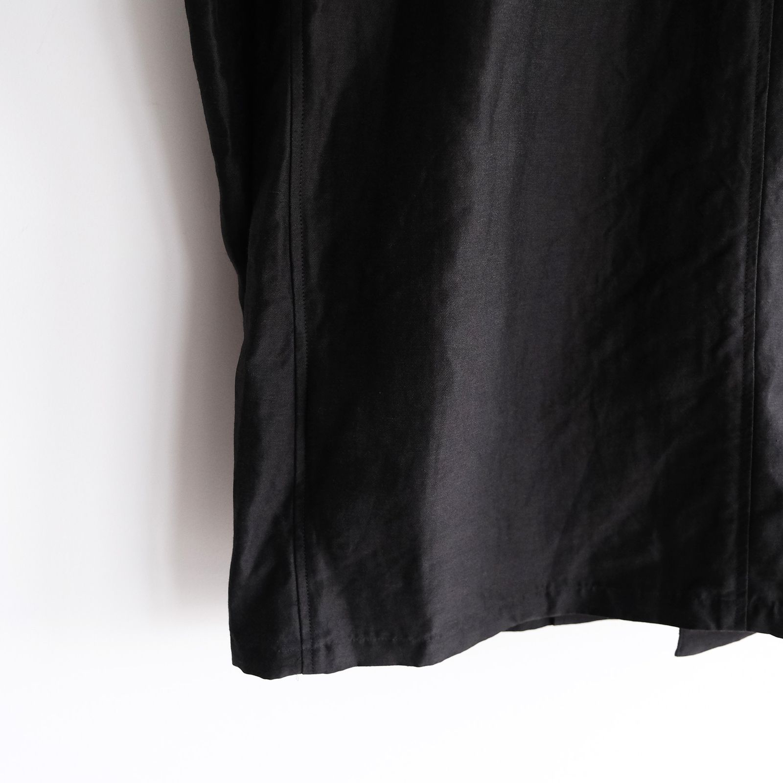 Linen Cupro Back Satin Work Jacket -ジャケット-（Black / ブラック）GM261-20370