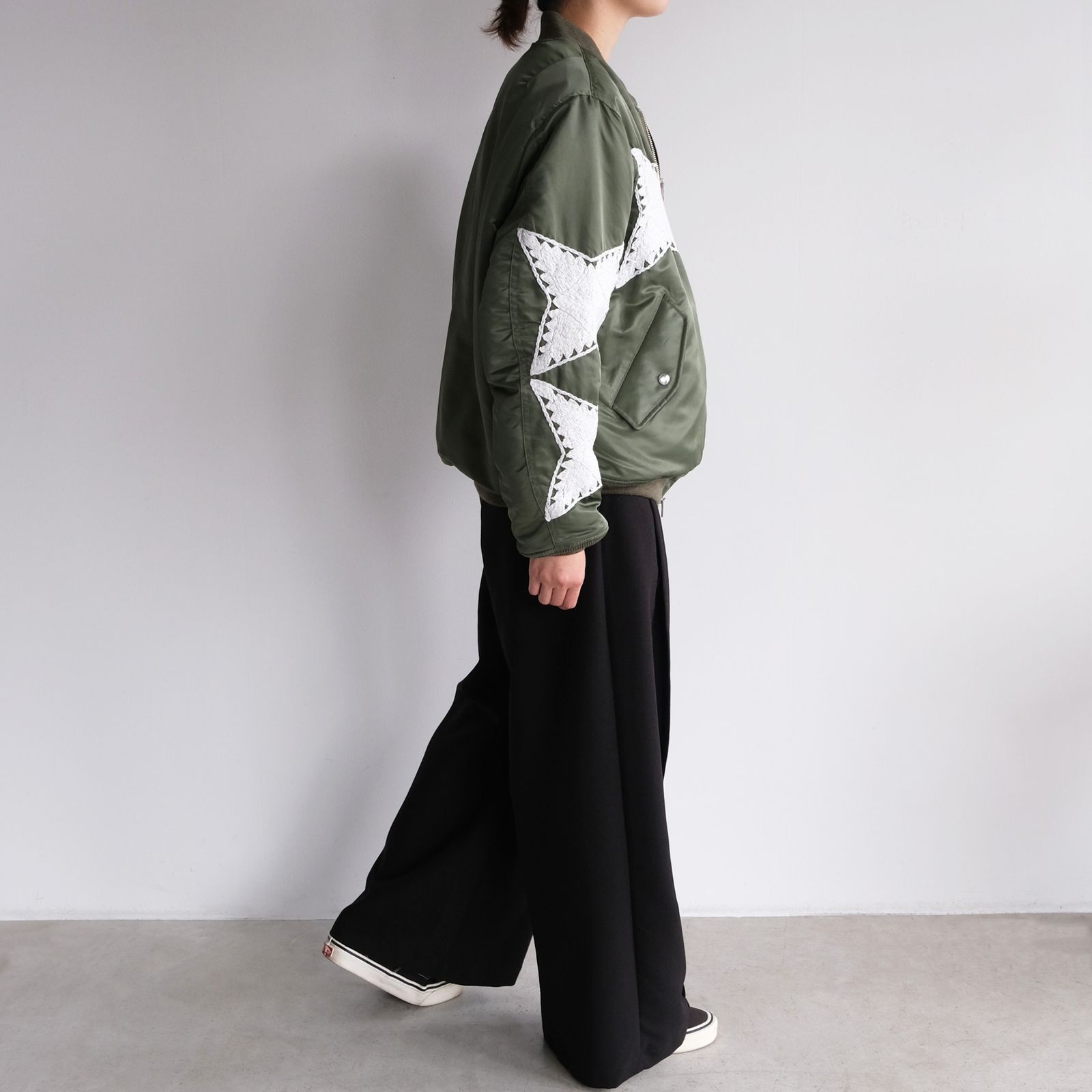 The Craft Hand Embroidery Flight Jacket -ジャケット-（Olive / オリーブ）
