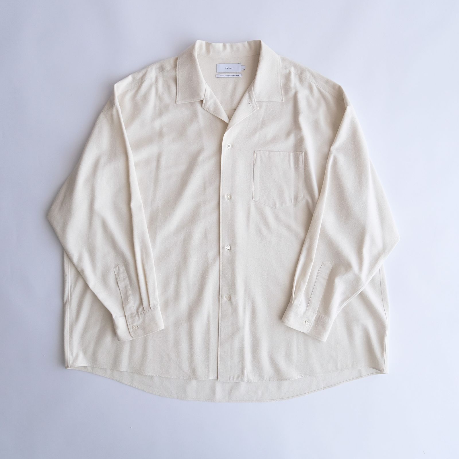 Graphpaper - Silk Noil Viscose Sleeping Shirt -シャツ-（Ecru