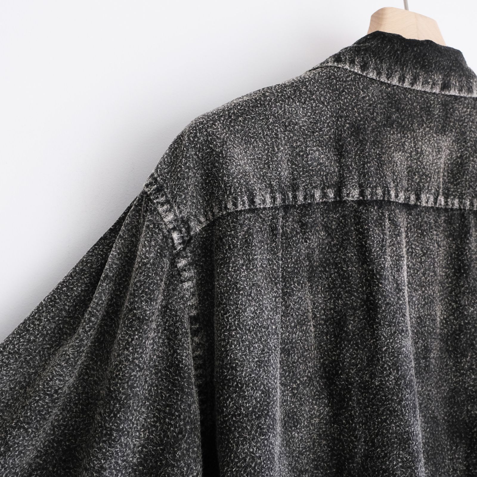 Hand Dye Flannel Shirt -シャツ-（Black / ブラック）