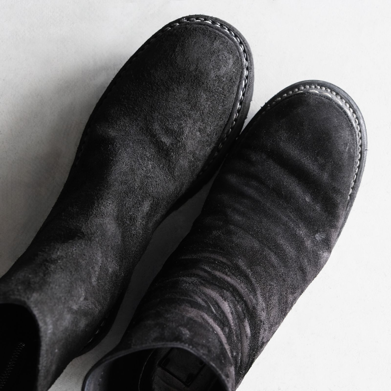 796V_N Horse Reverse Back Zip Boot -ブーツ-（Black / ブラック）