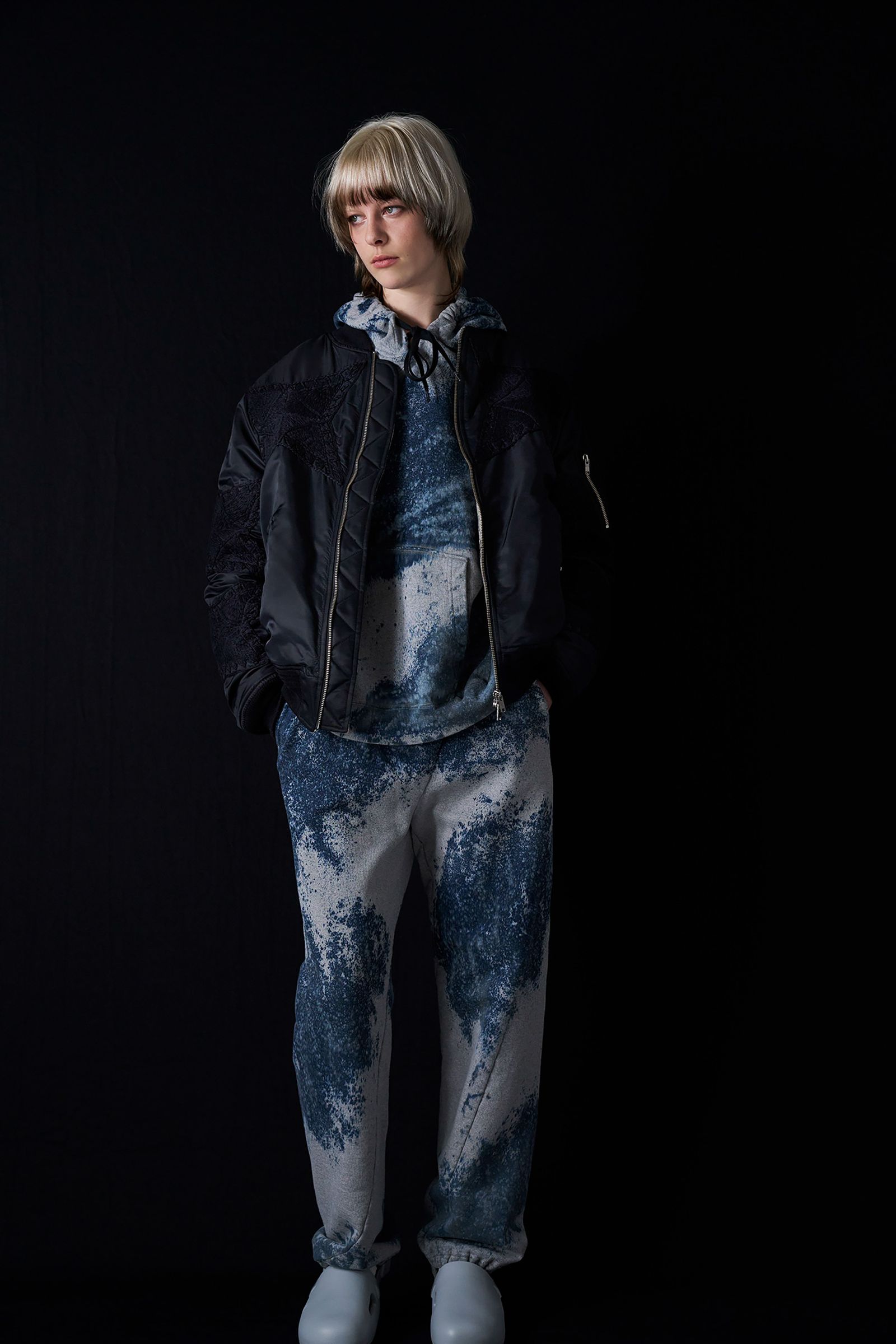 The Craft Hand Embroidery Flight Jacket -ジャケット-（Black / ブラック）
